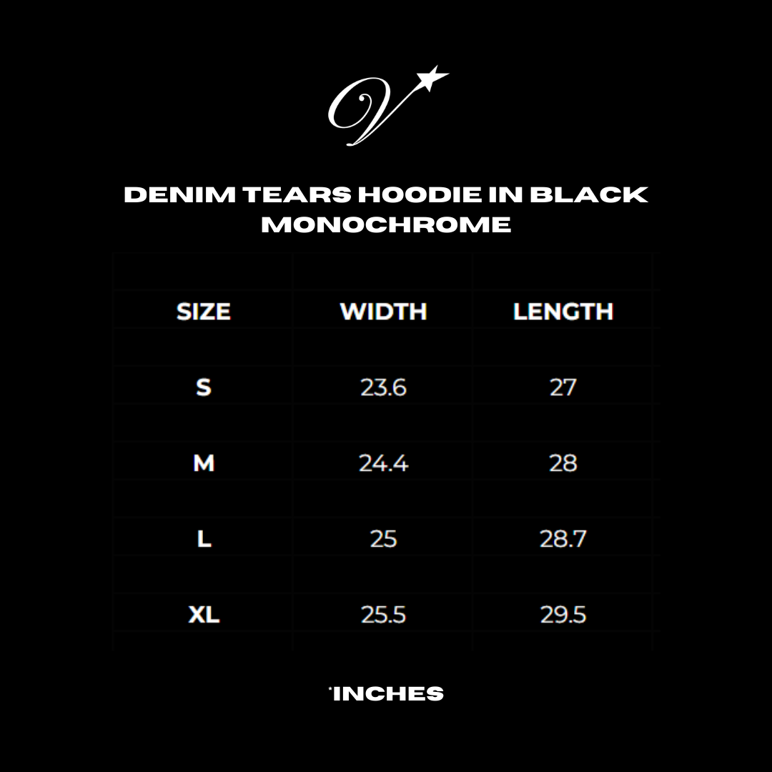Denim tears monochrome hoodie