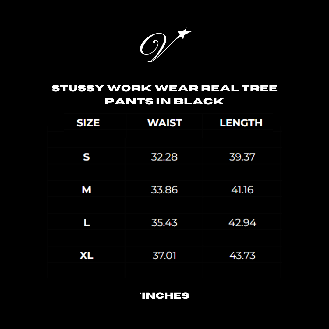 Stüssy work real tree in black