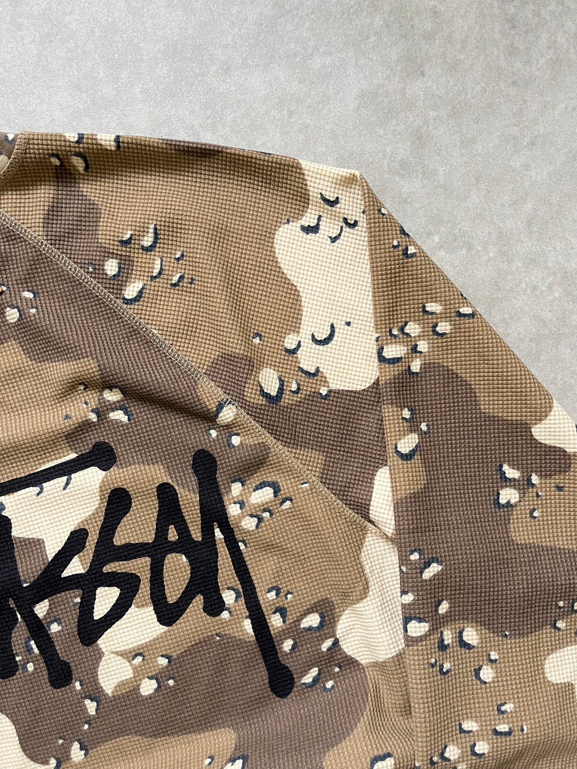 Stussy Sand Camo Waffle longsleeves