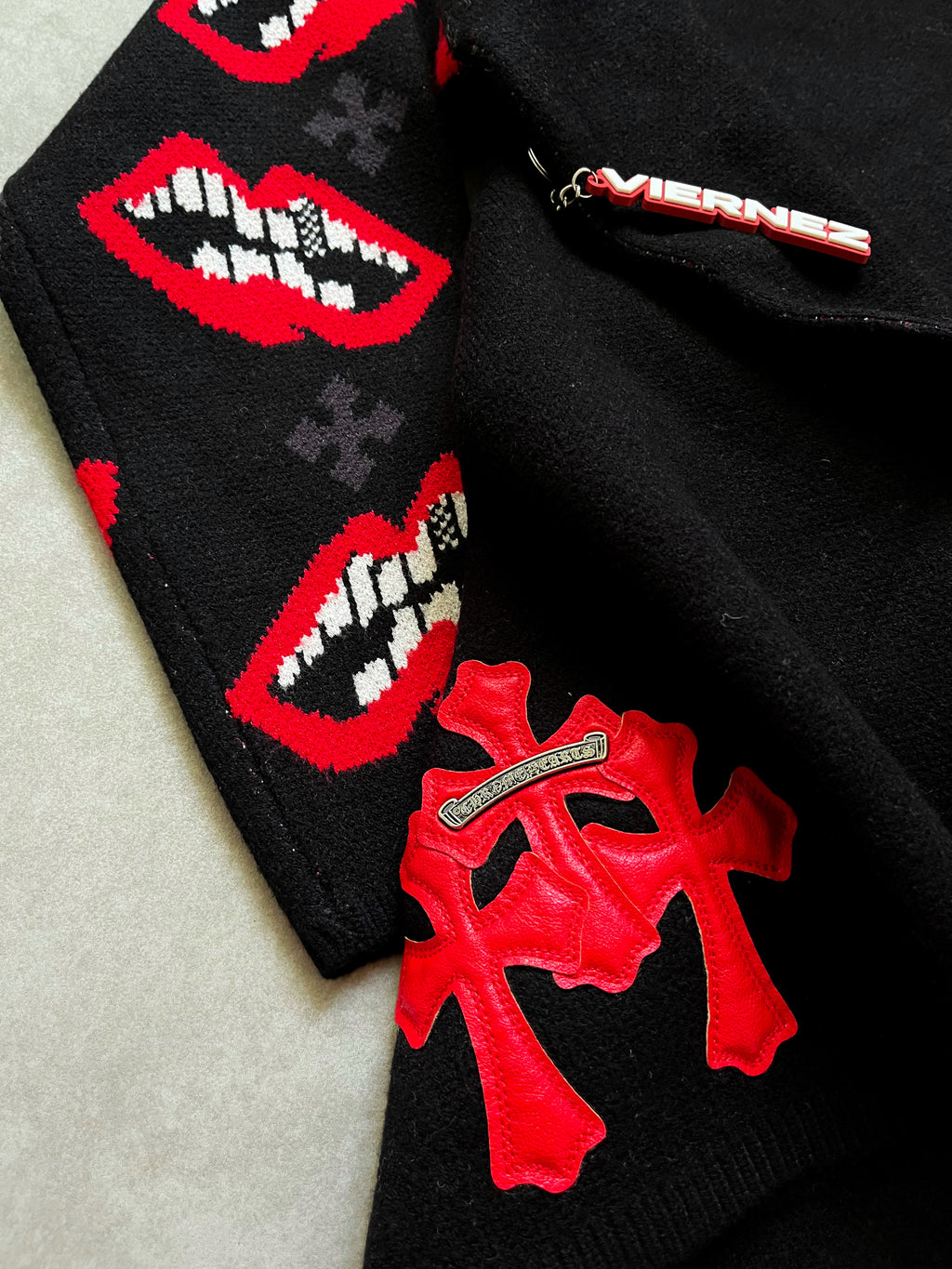Chrome Hearts Knitted Lips sweater