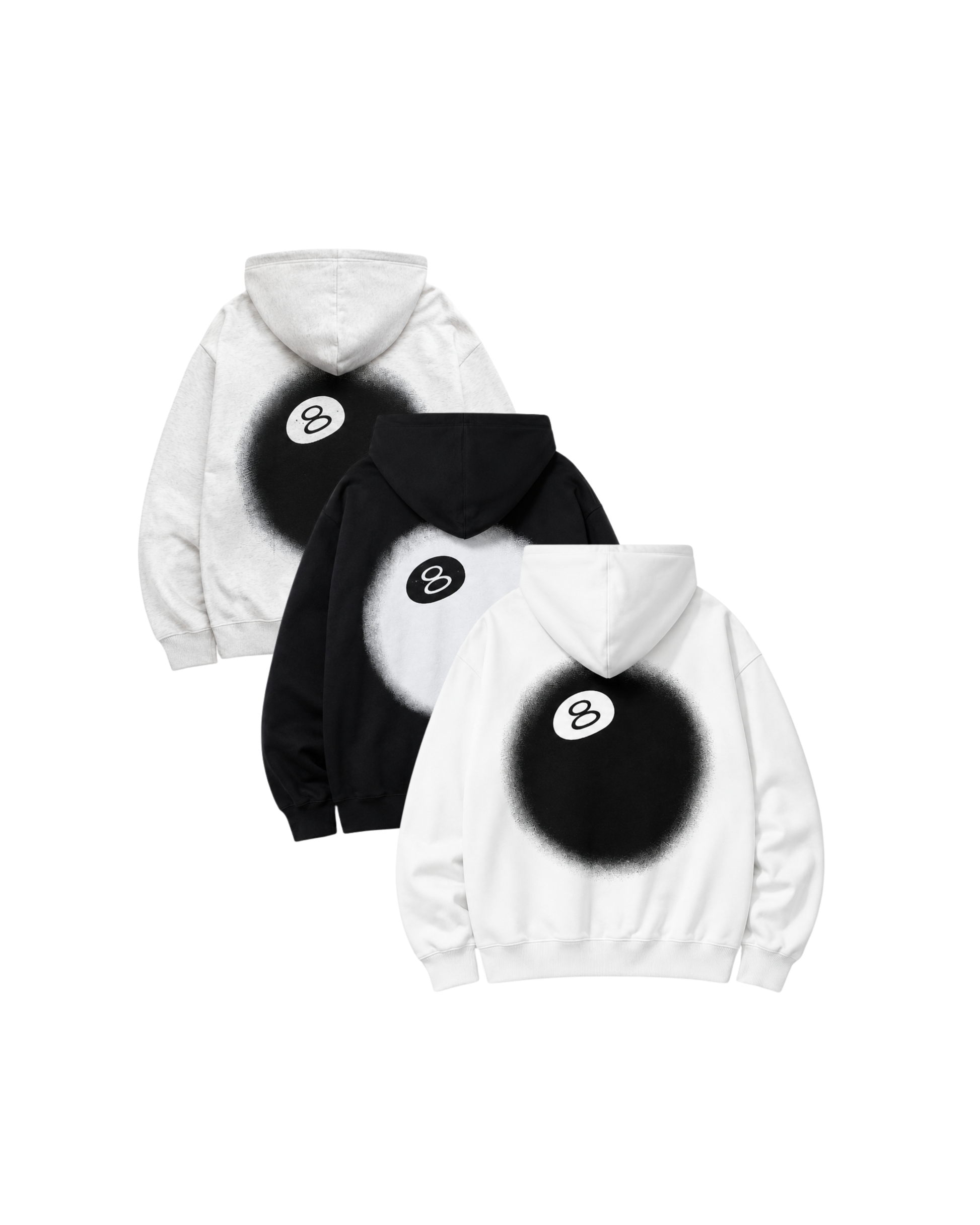 Stussy 8 ball fade hoodie