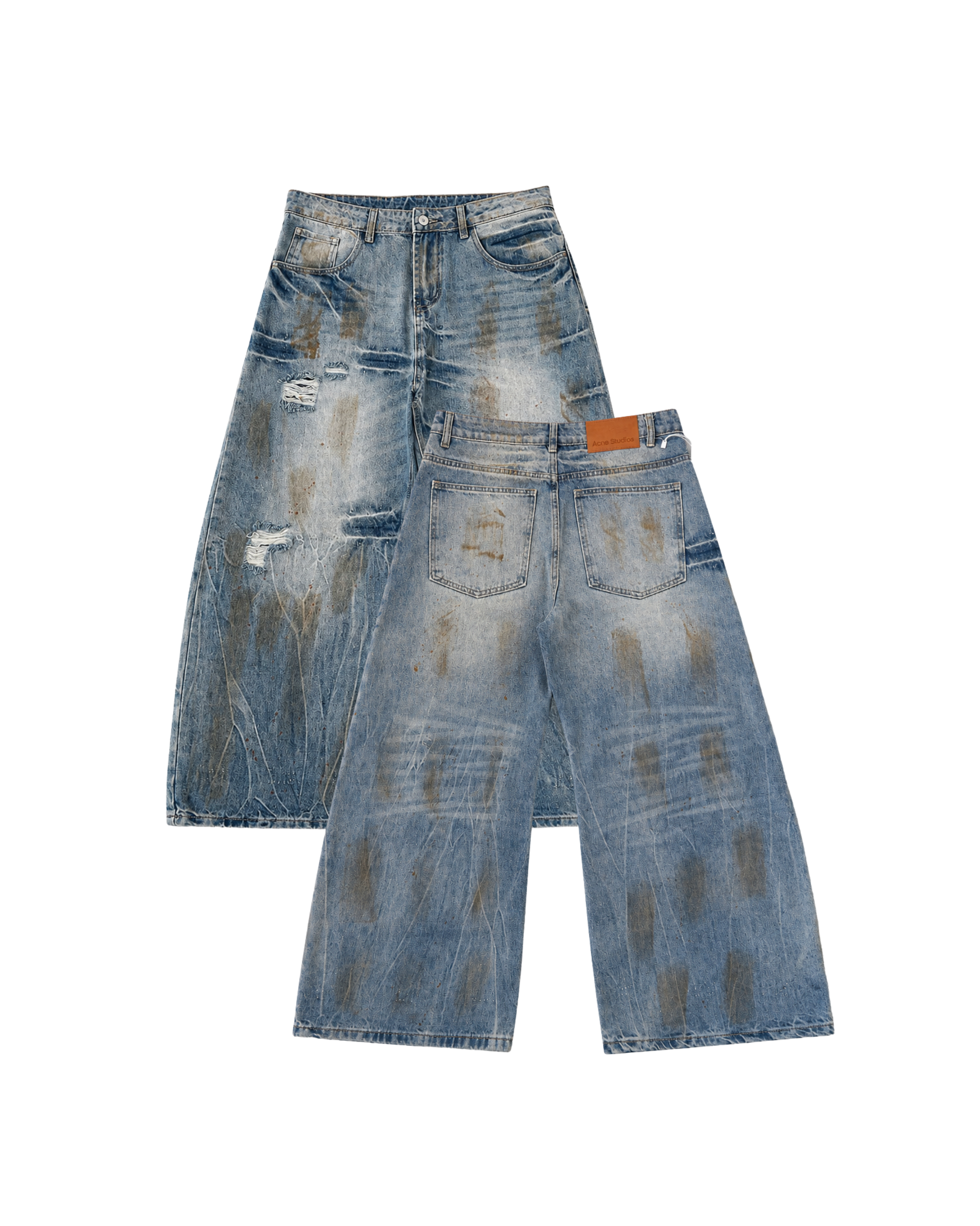 Acne Studios Ripped Denim Pants