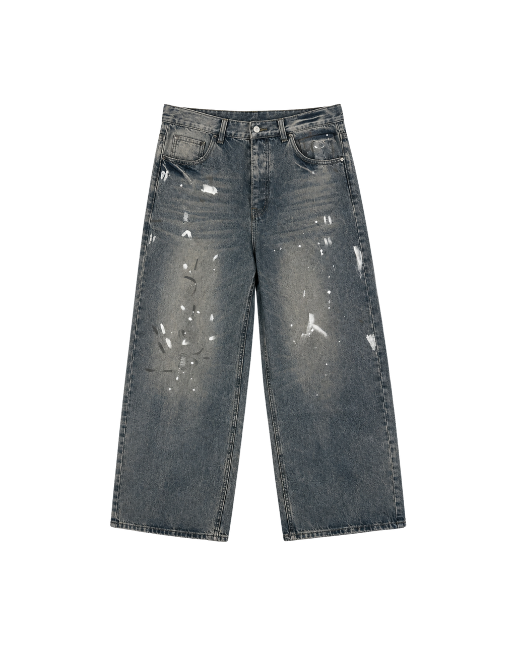 Acne Studios Paint-Splatter Baggy Jeans