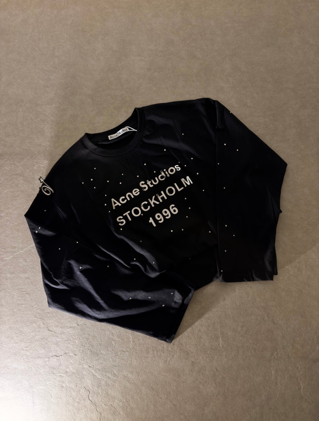Acne Studios Edden Rhinestone Longsleeves Black MEDIUM - ON HAND