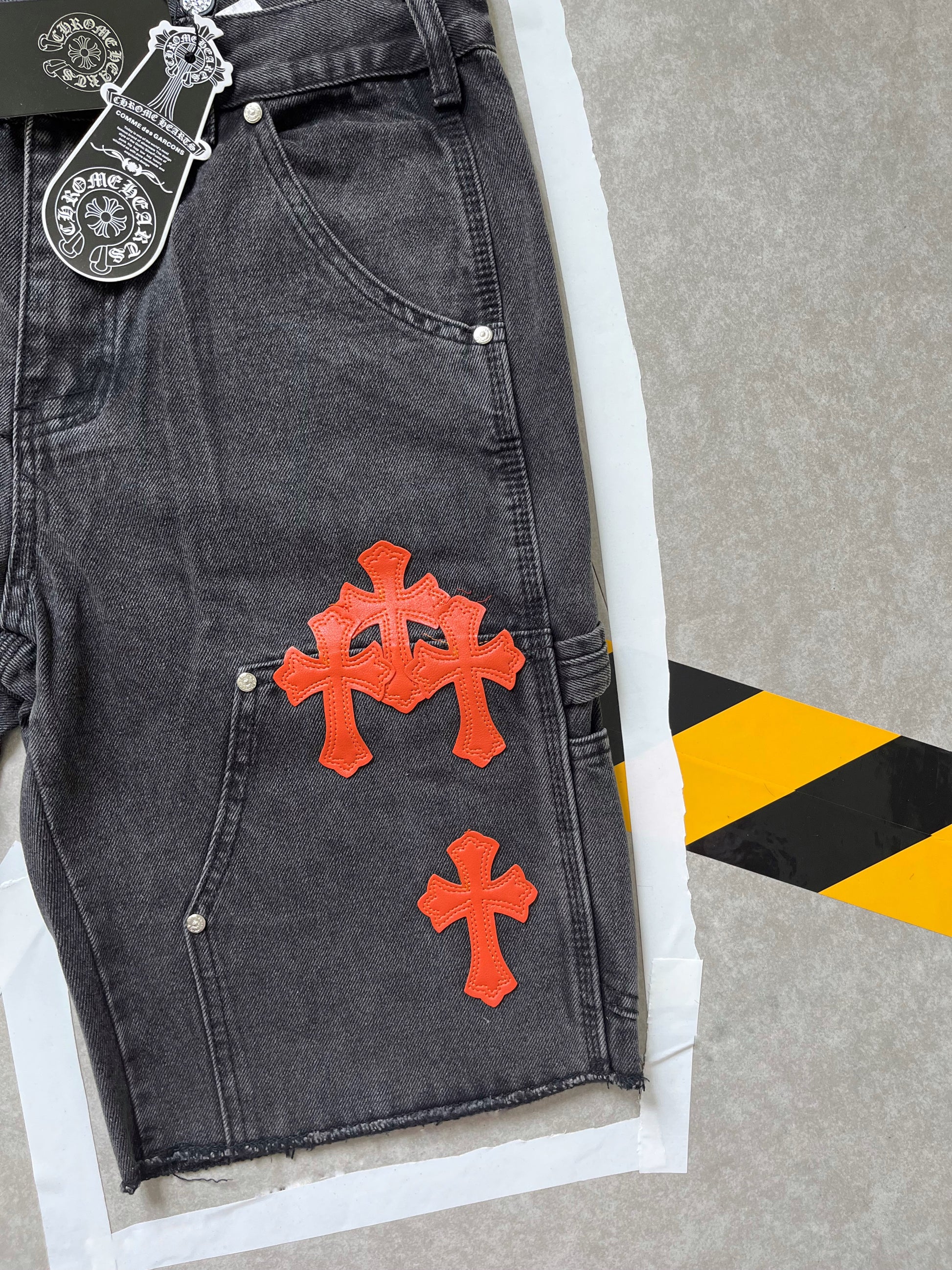 Chrome Hearts Orange Patchwork jorts