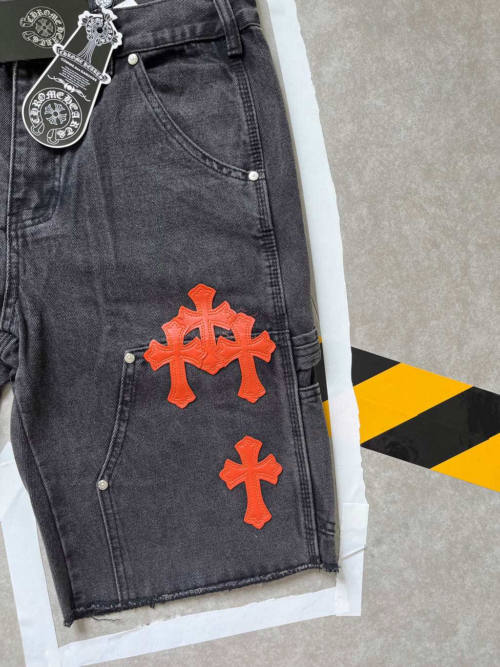 Chrome Hearts Orange Patchwork jorts