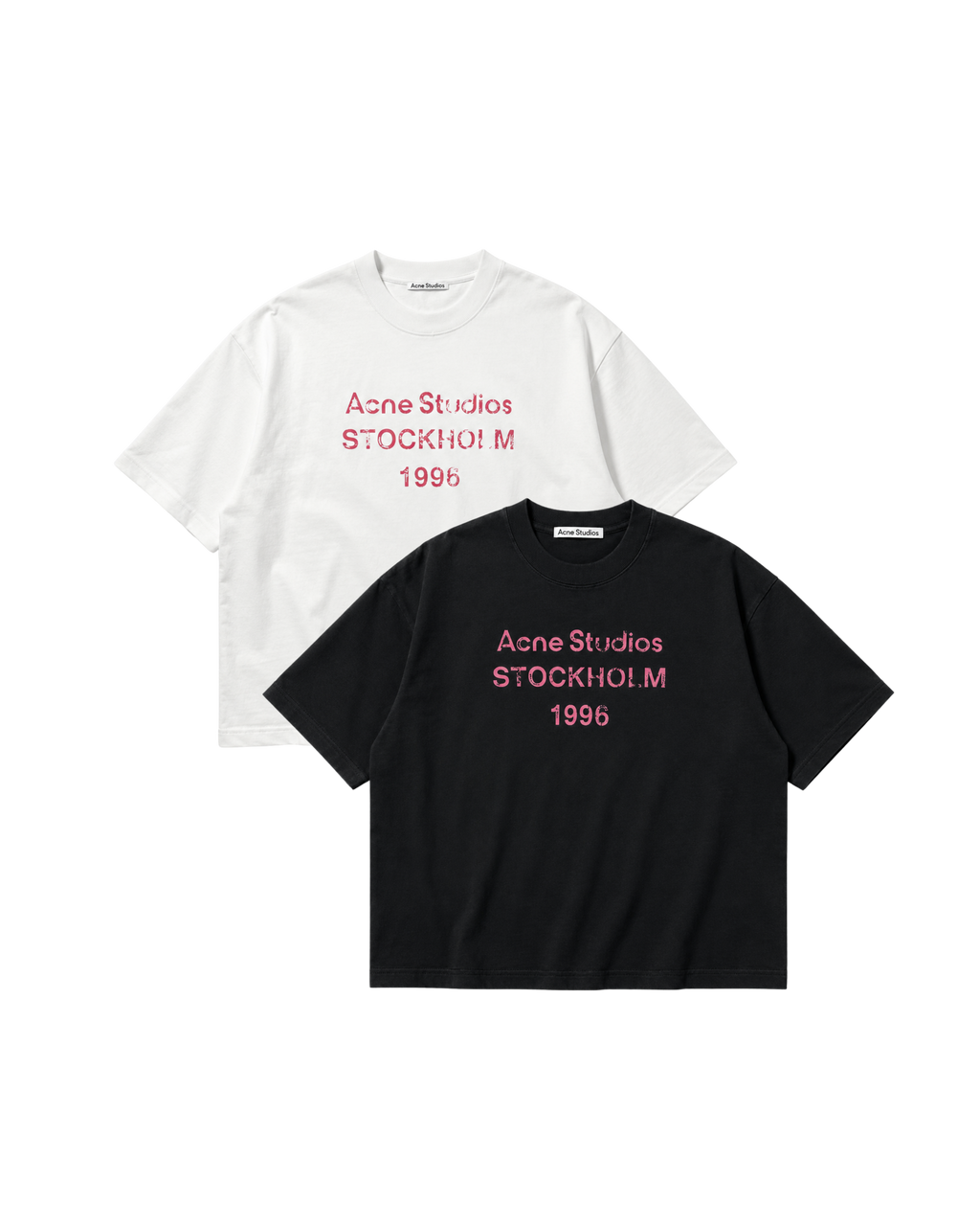 Acne Studios Pink Logo Tee