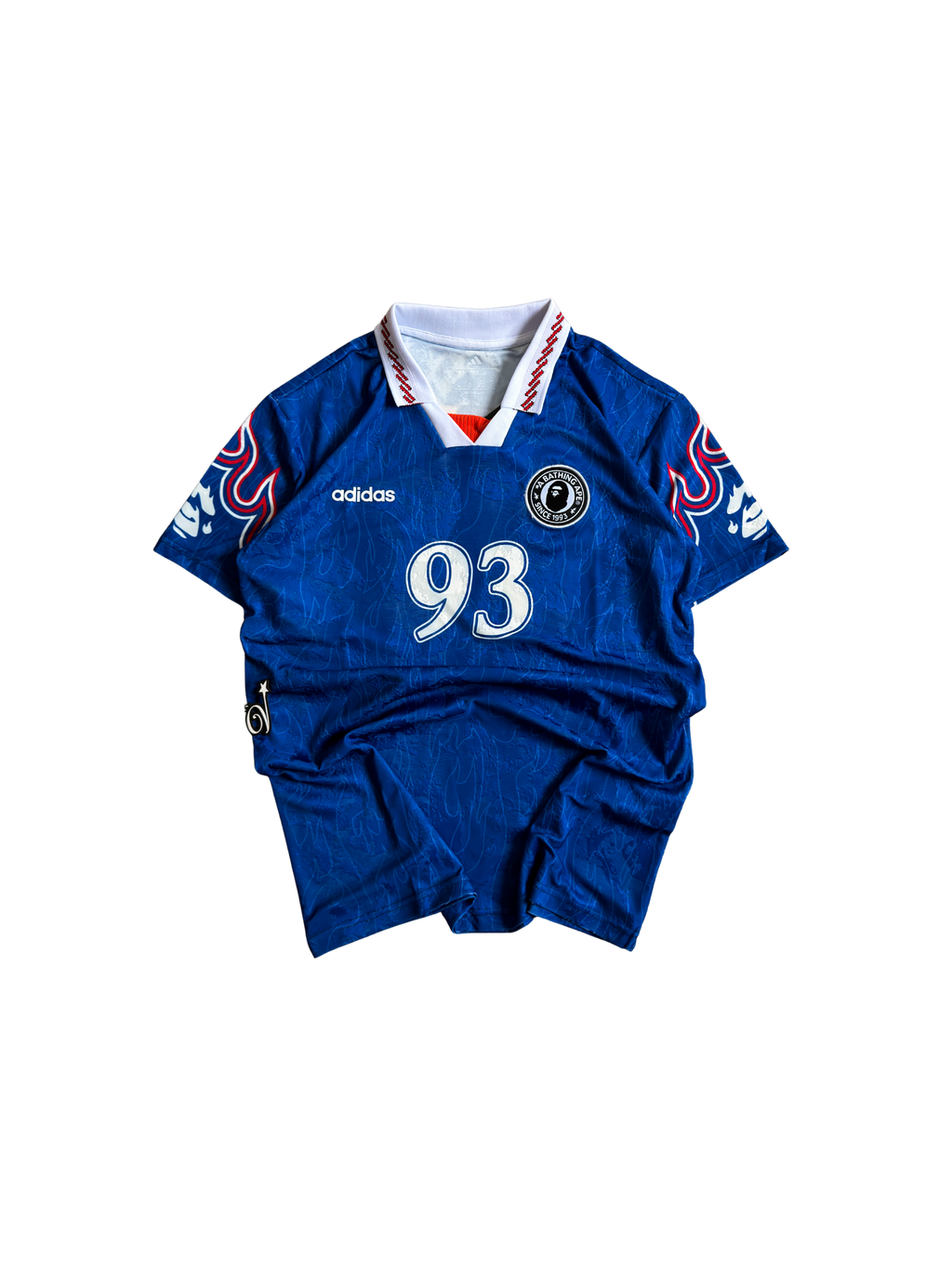 Adidas x BAPE SSL Flame Jersey in Japan Blue
