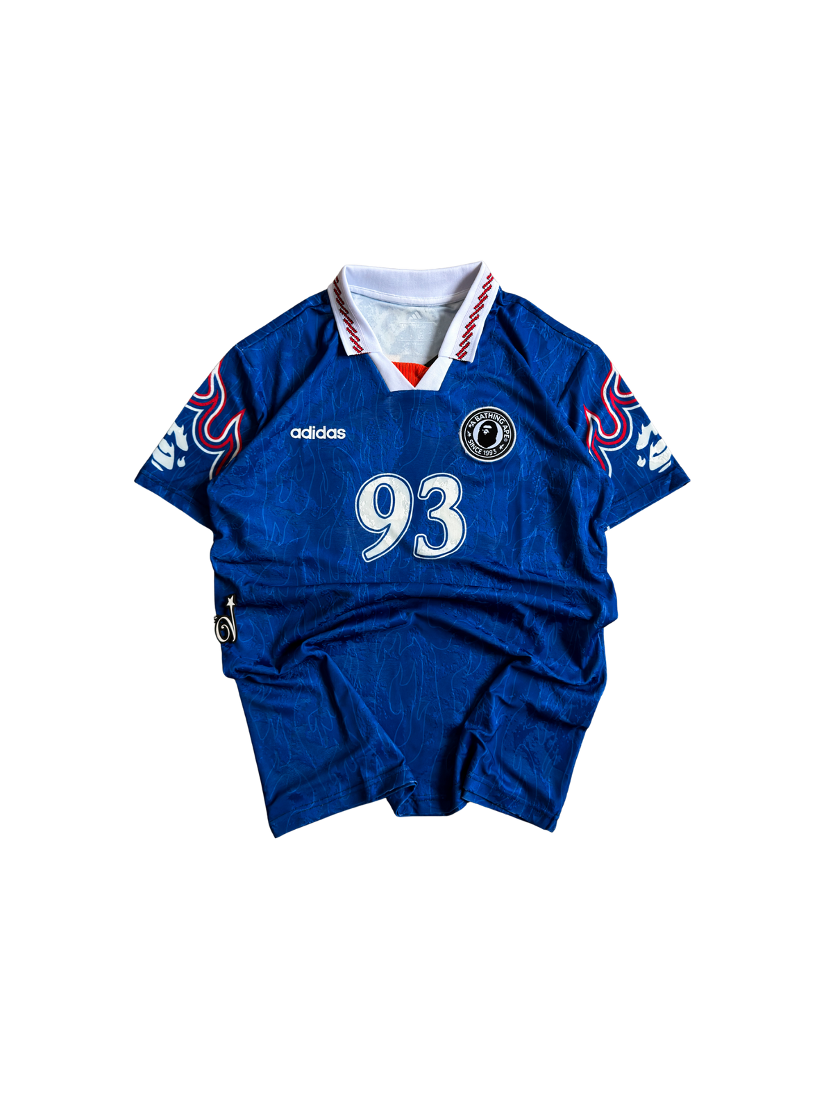 Adidas x BAPE SSL Flame Jersey in Japan Blue