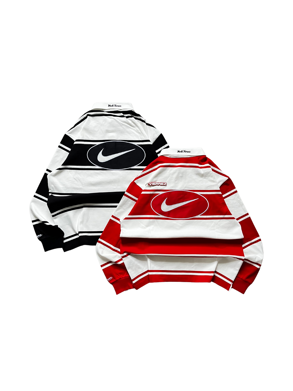 Supreme x Nike Swoosh Stripe Rugby Polo
