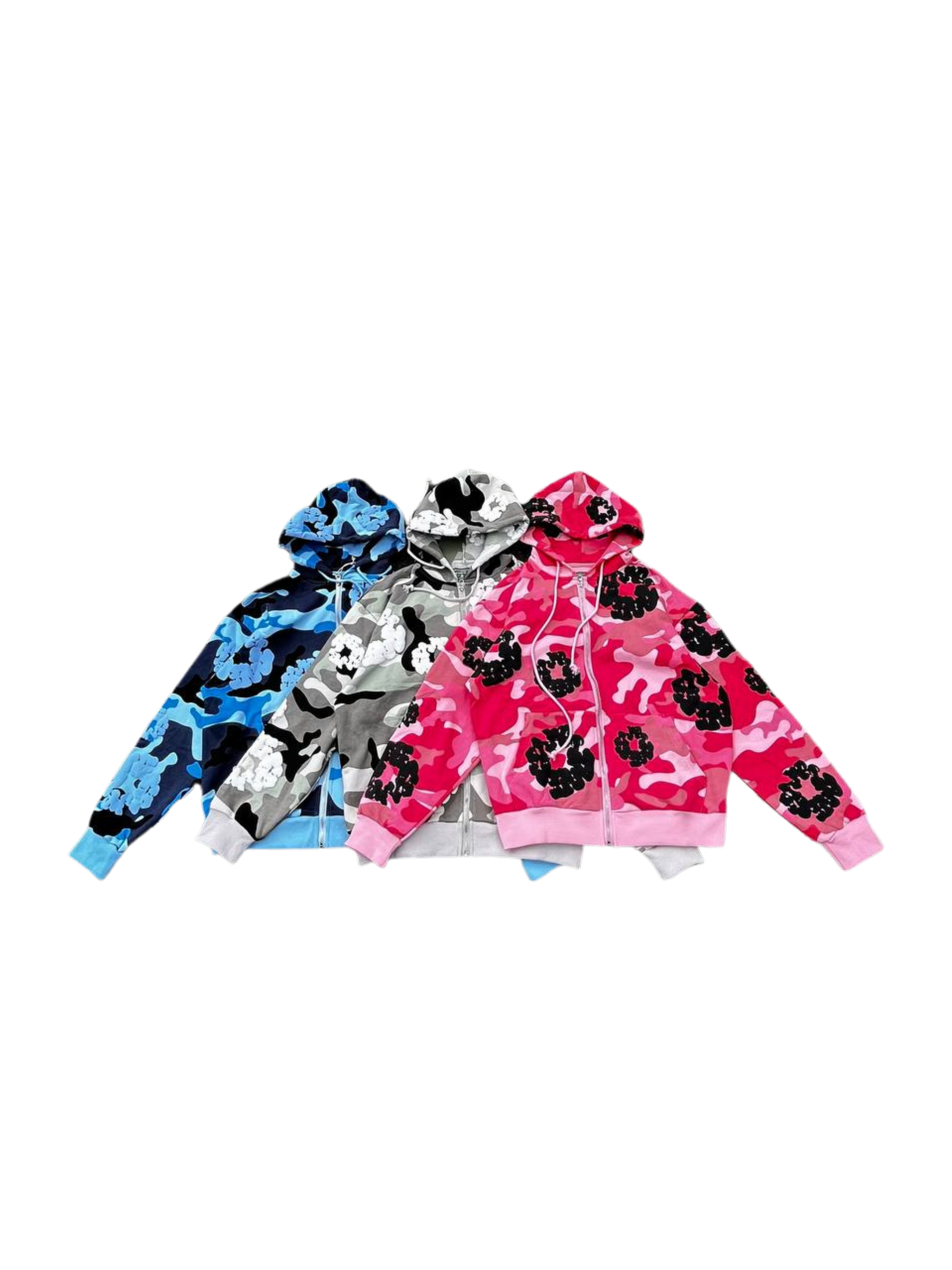Denim tears camo wreath zip hoodie