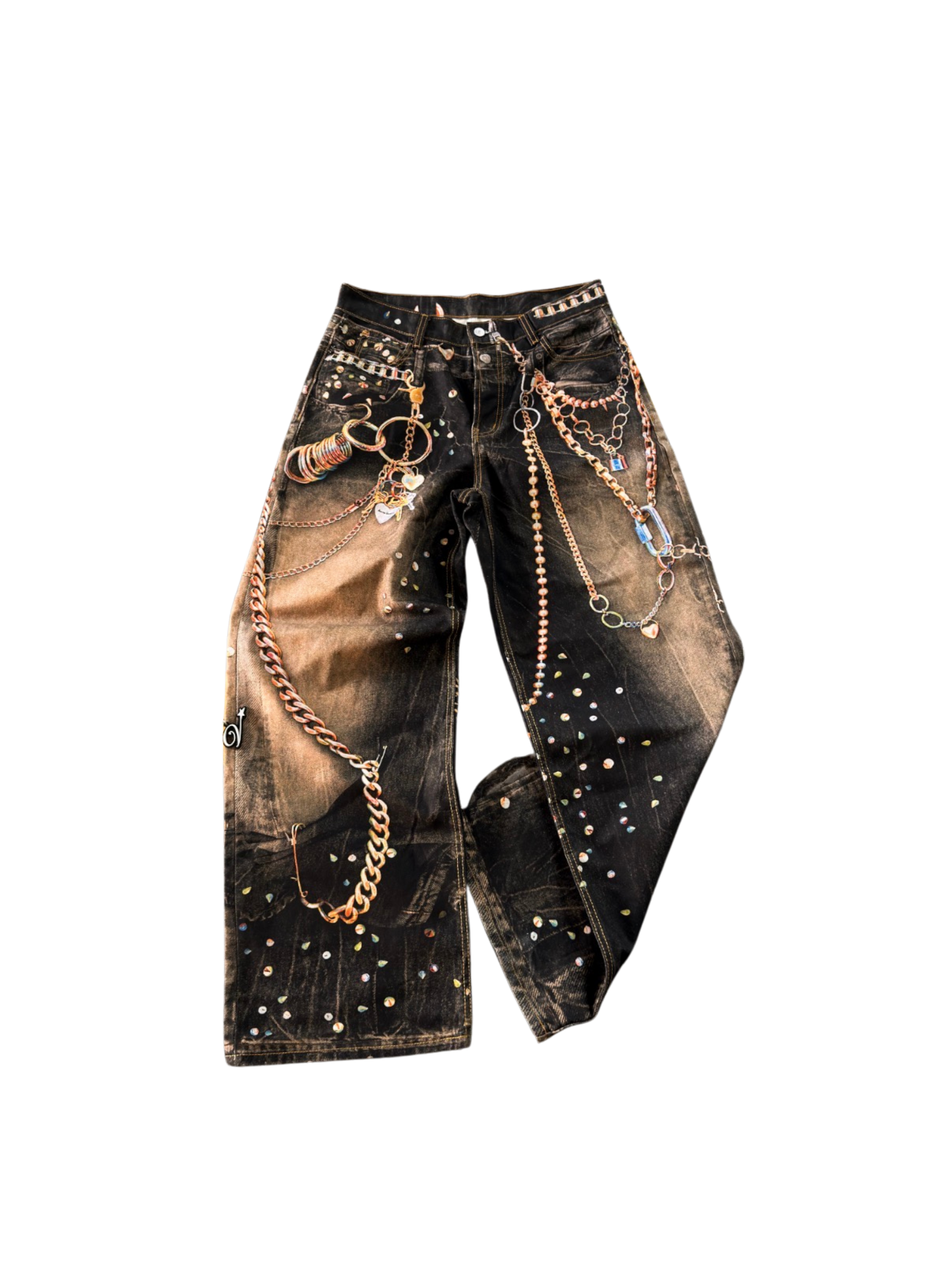Acne Studios 1981 Biker trompe-l'œil Jeans