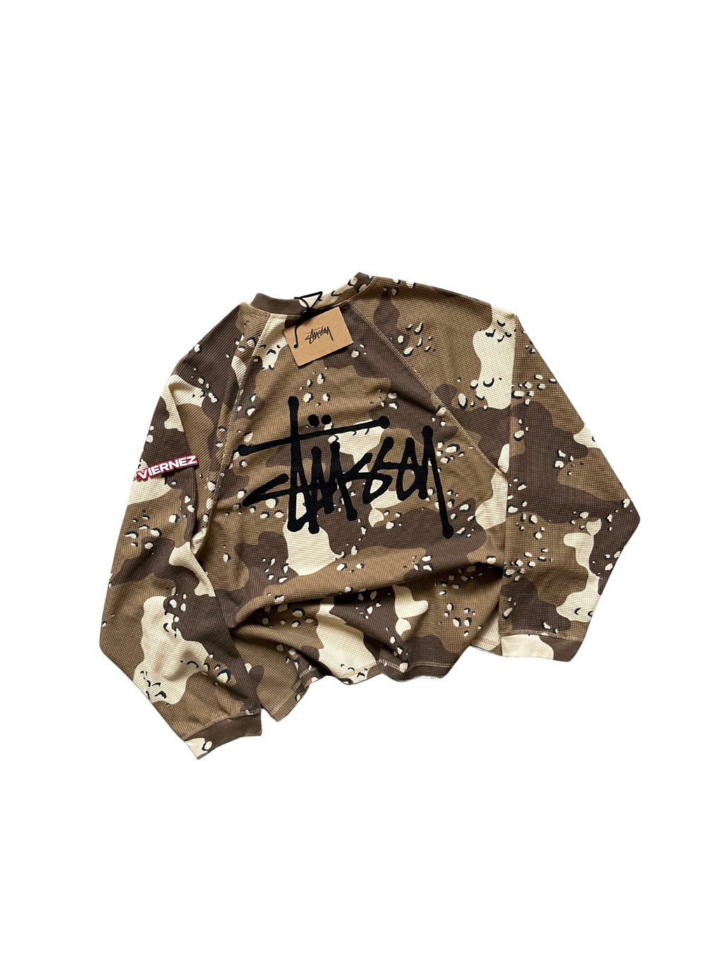 Stussy Sand Camo Waffle longsleeves