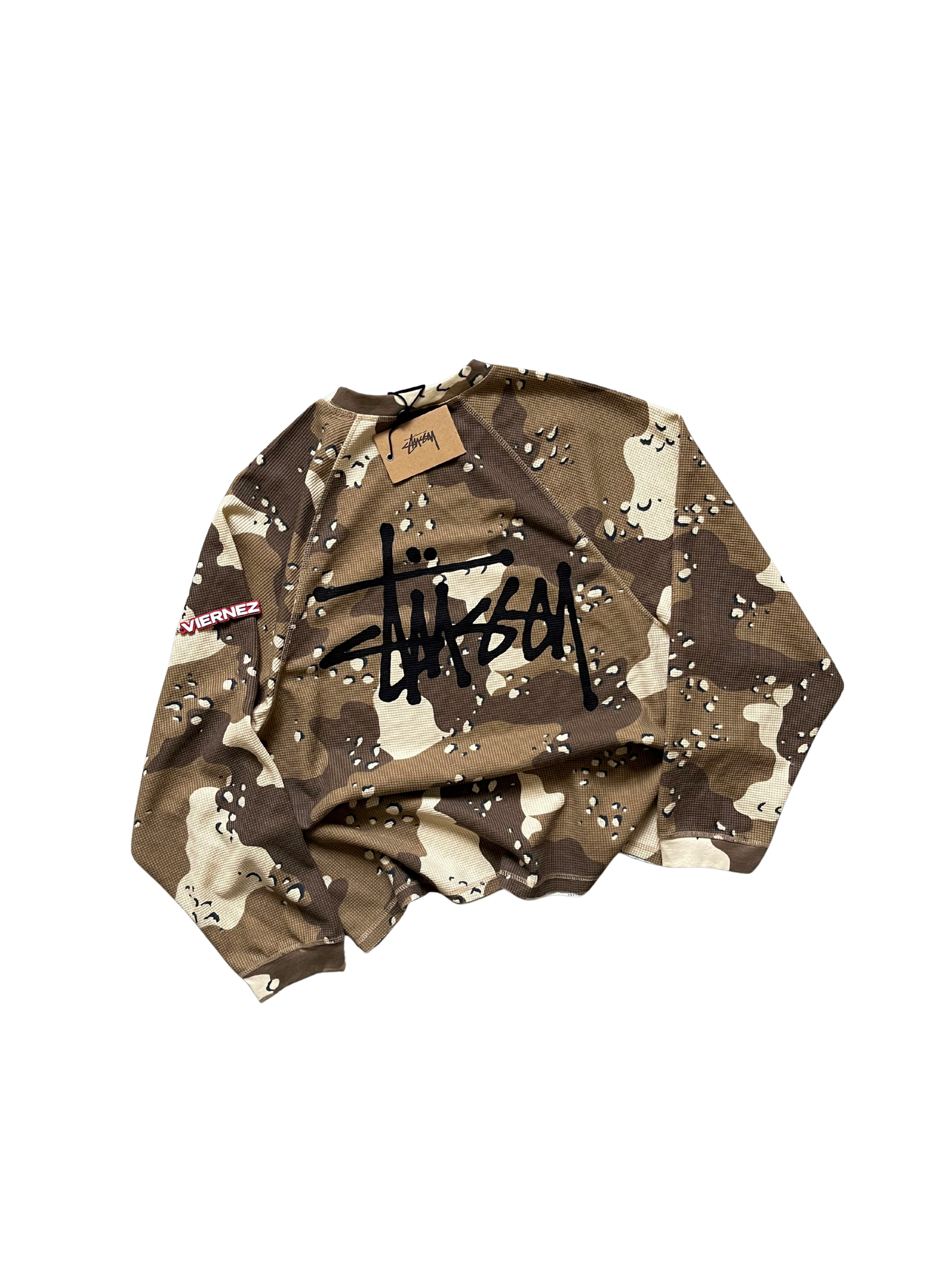 Stussy Sand Camo Waffle longsleeves