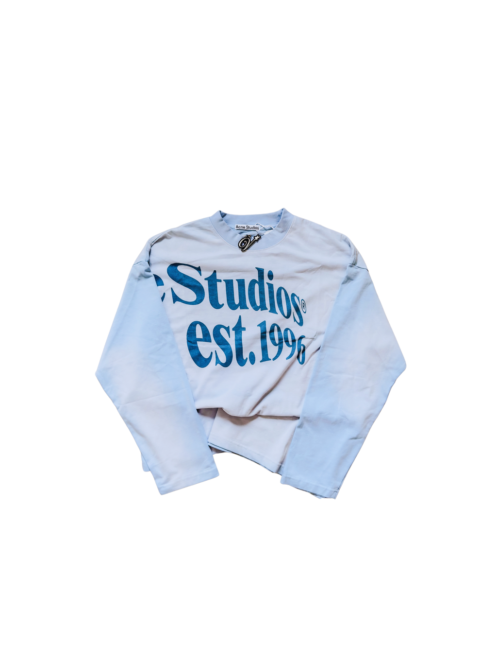 Acne Studios Logo Long Sleeve Dwf Dirty Blue