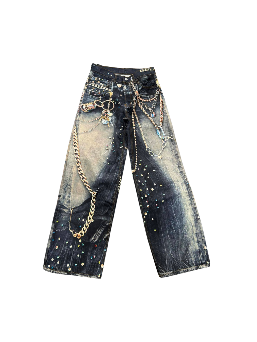 ACNE STUDIOS TROMPE-L’OEIL CHARM CHAIN PANTS