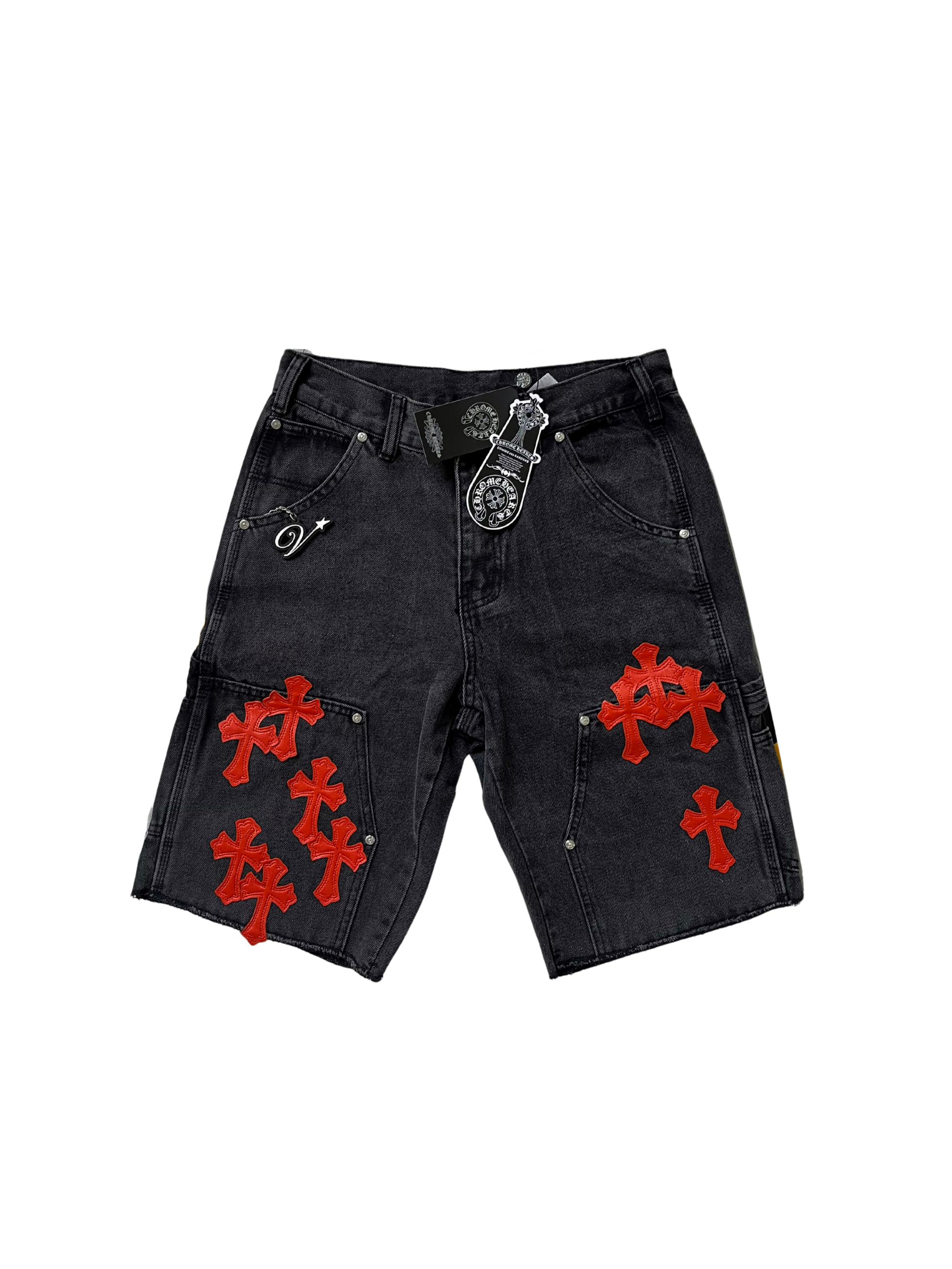 Chrome Hearts Orange Patchwork jorts