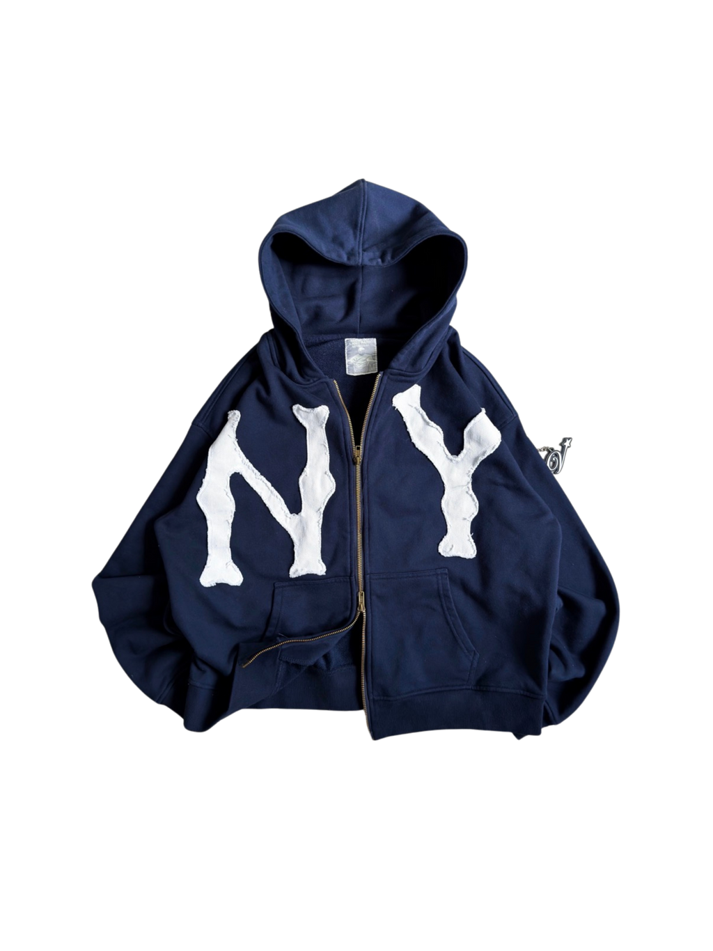 Memory Lane Park NY Navy Zip-Up Hoodie
