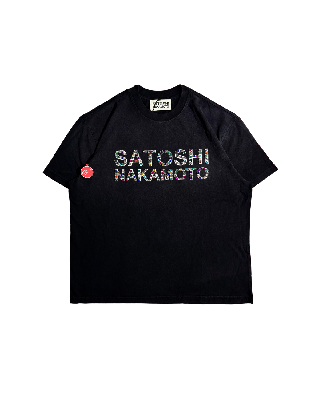 Satoshi Nakamoto Studded Logo Tee