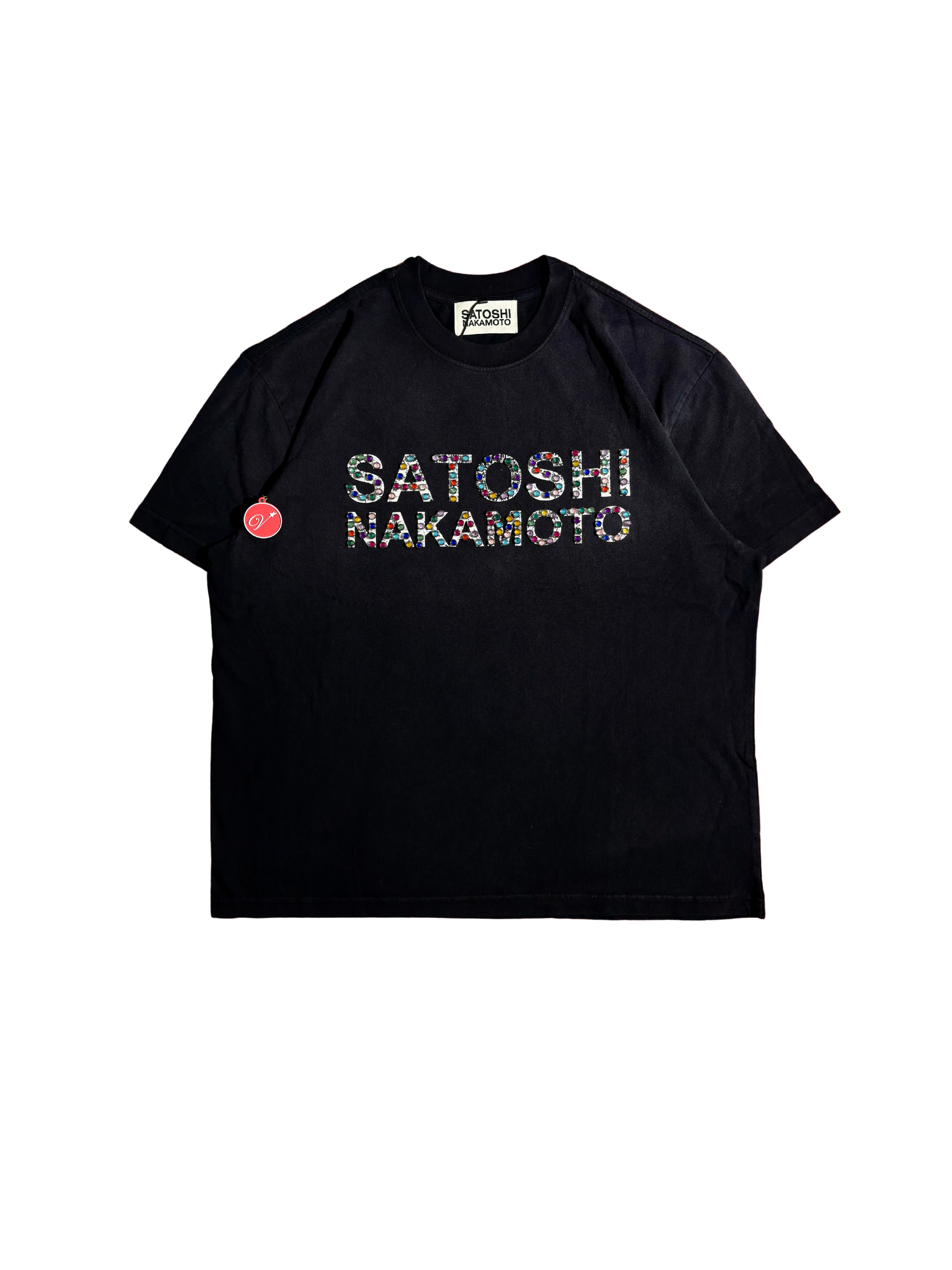 Satoshi Nakamoto Studded Logo Tee
