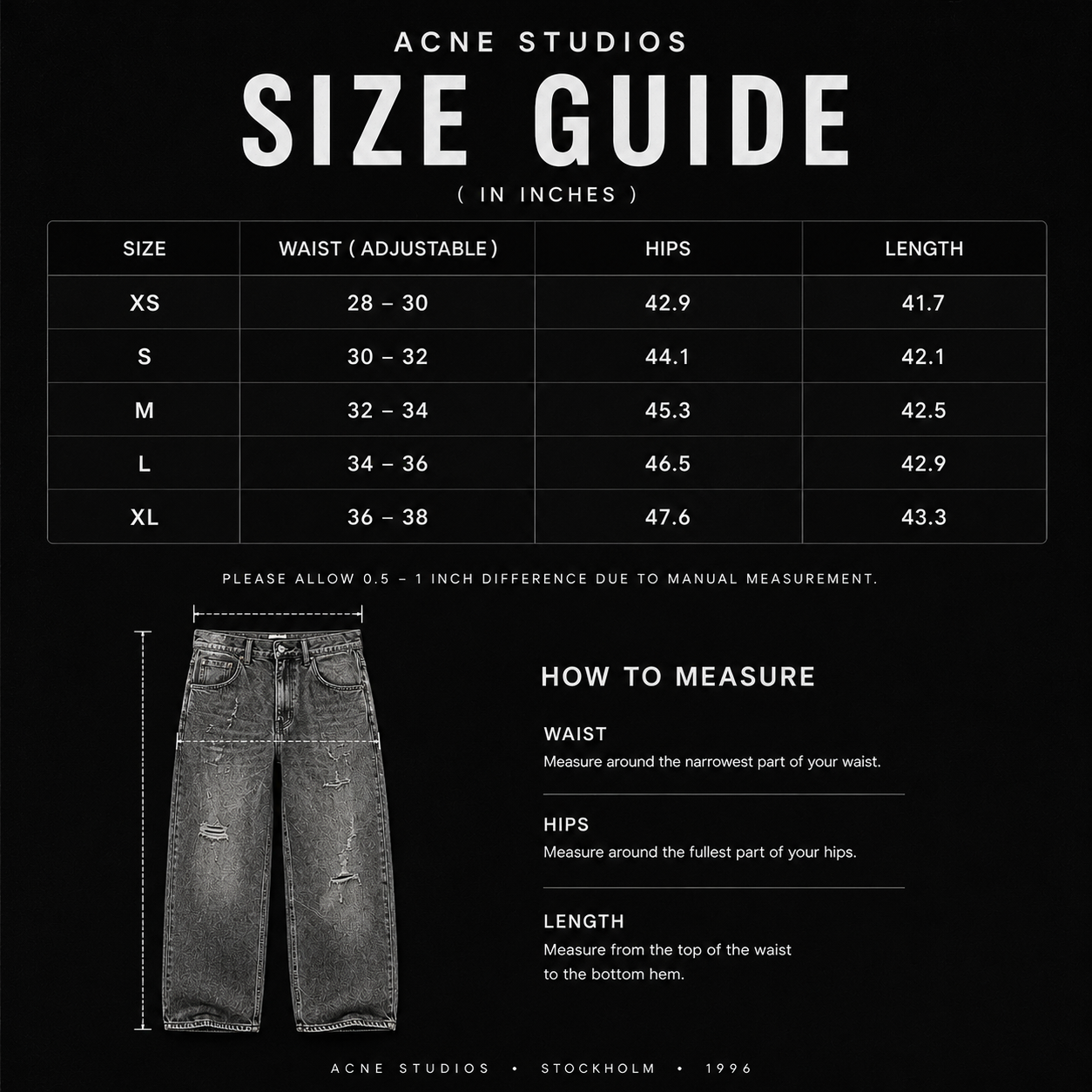 ACNE STUDIOS TROMPE-L’OEIL CHARM CHAIN PANTS