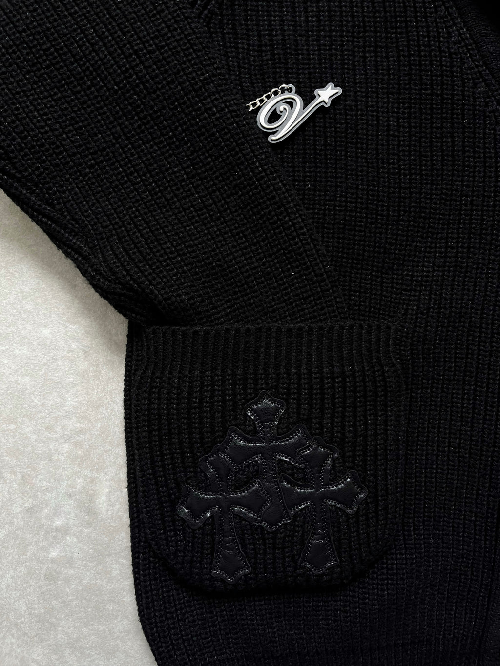 Chrome Hearts Cashmere Pocket Cardigan