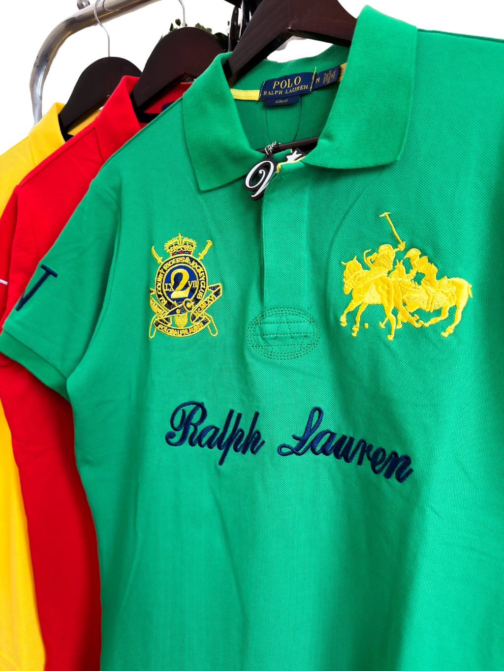 Ralph Lauren Distinctive Crest Polo Shirt GREEN MEDIUM  - ON HAND