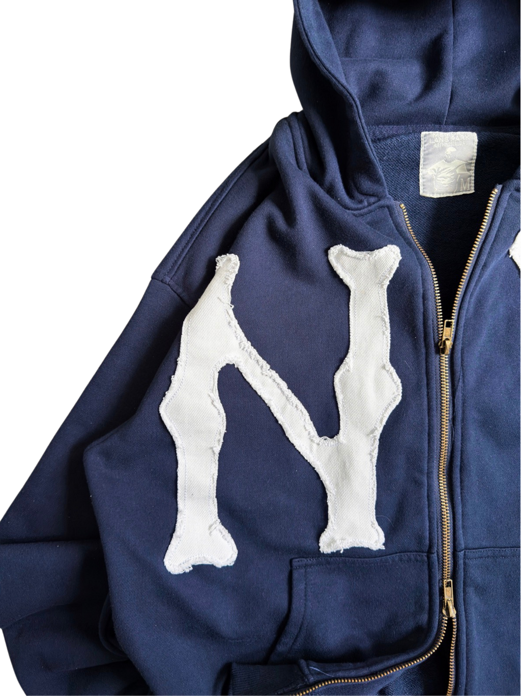 Memory Lane Park NY Navy Zip-Up Hoodie