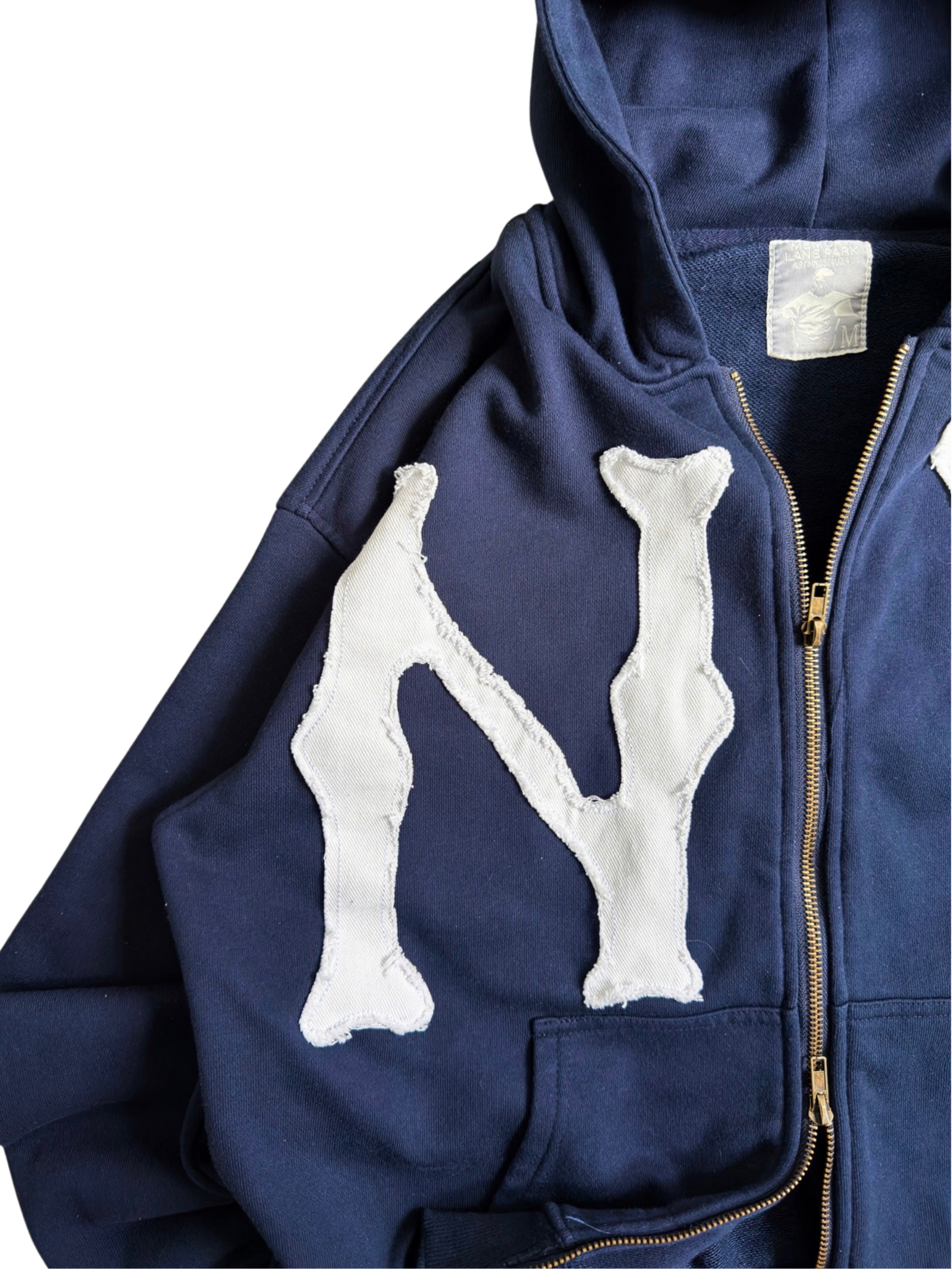 Memory Lane Park NY Navy Zip-Up Hoodie
