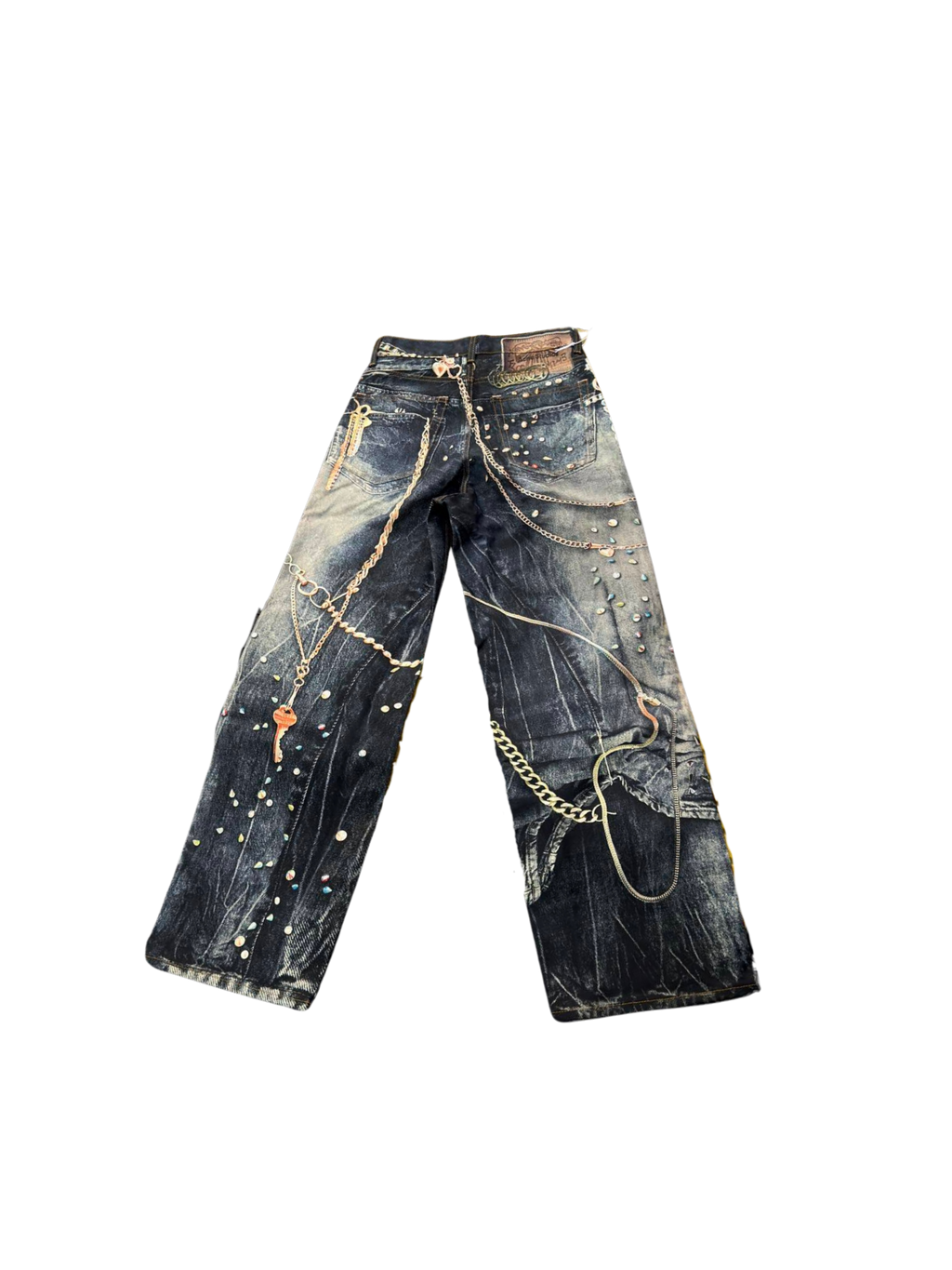 ACNE STUDIOS TROMPE-L’OEIL CHARM CHAIN PANTS