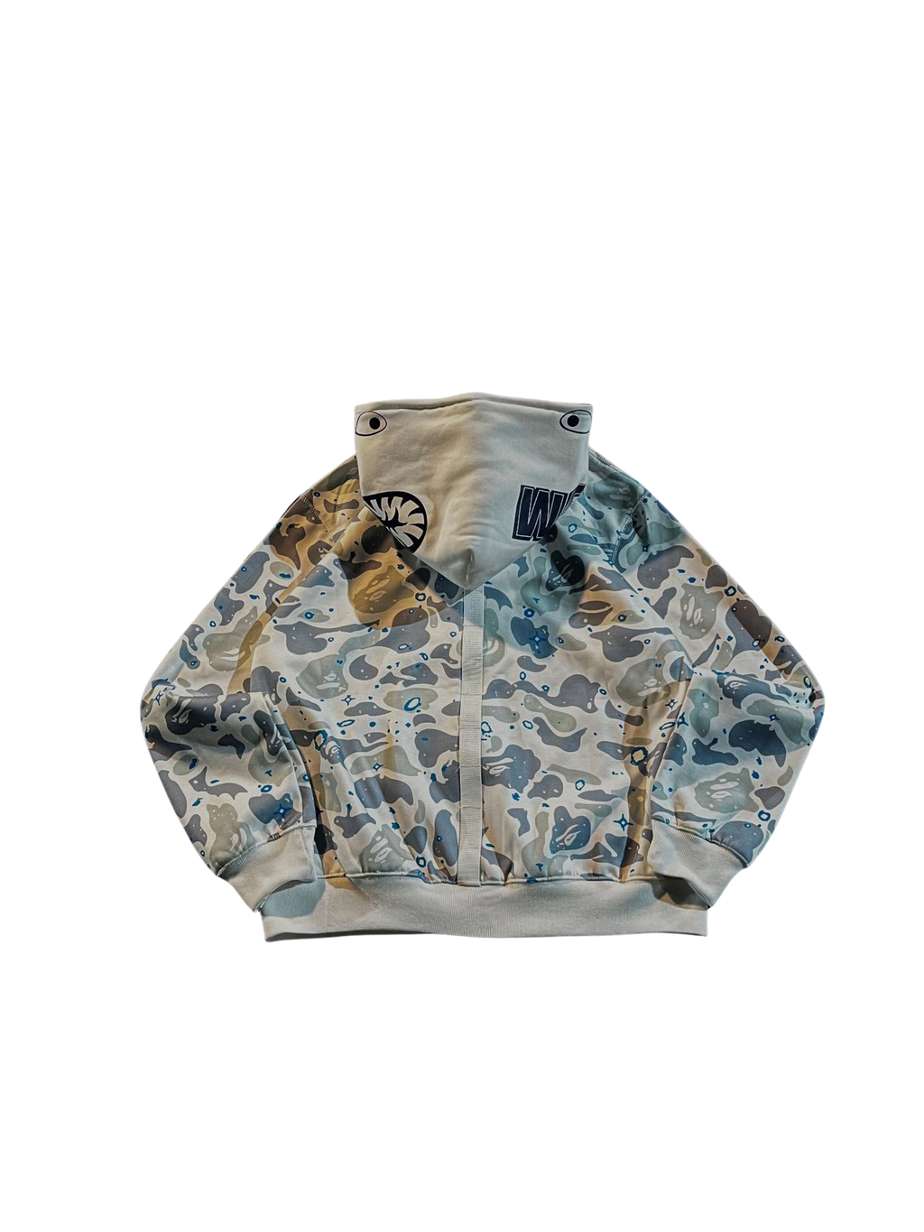Bape shark camo white hoodie