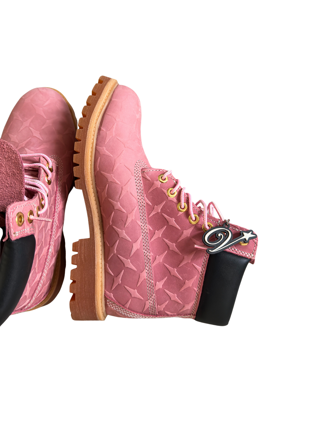 Supreme x Timberland Diamond Plate Pink 6-Inch Premium Waterproof Boots