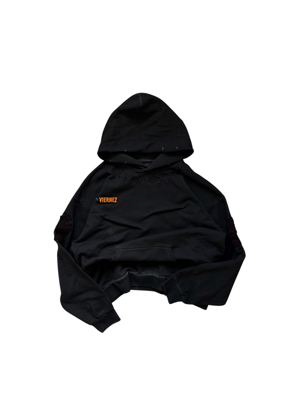Chrome Hearts Gothic Patchwork Distressed Hoodie