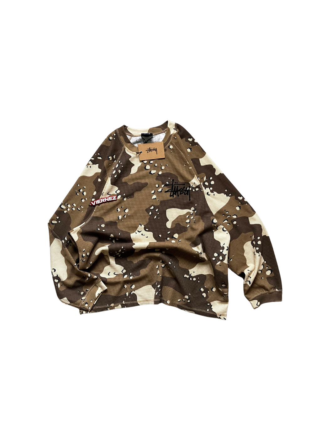 Stussy Sand Camo Waffle longsleeves