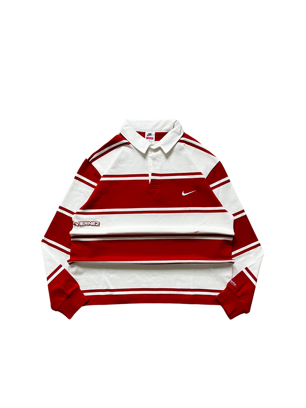 Supreme x Nike Swoosh Stripe Rugby Polo