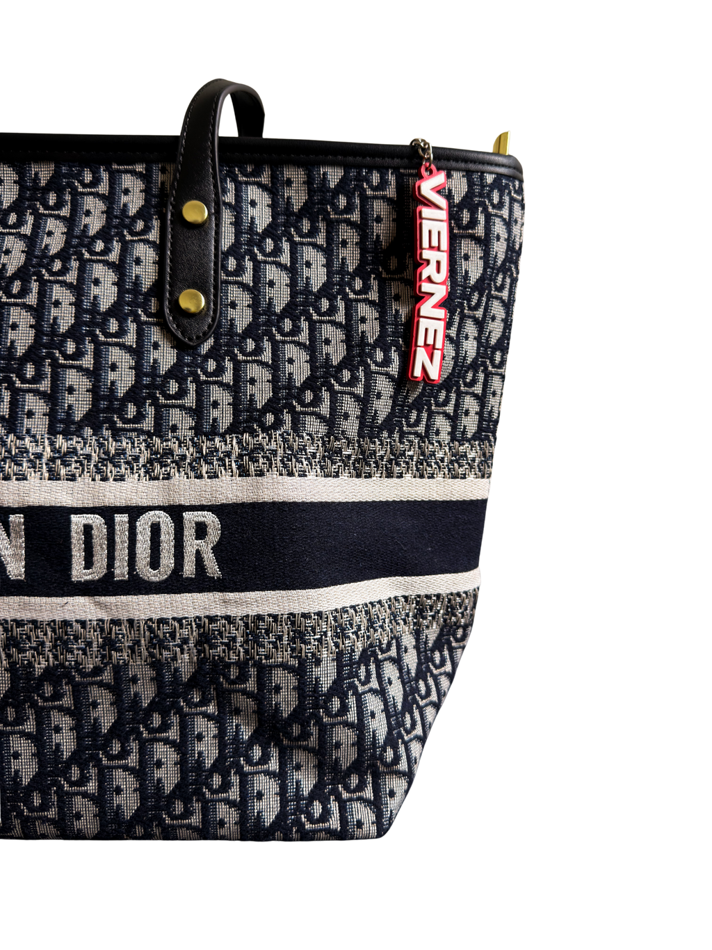 Dior Oblique Embroidery Tote Bag