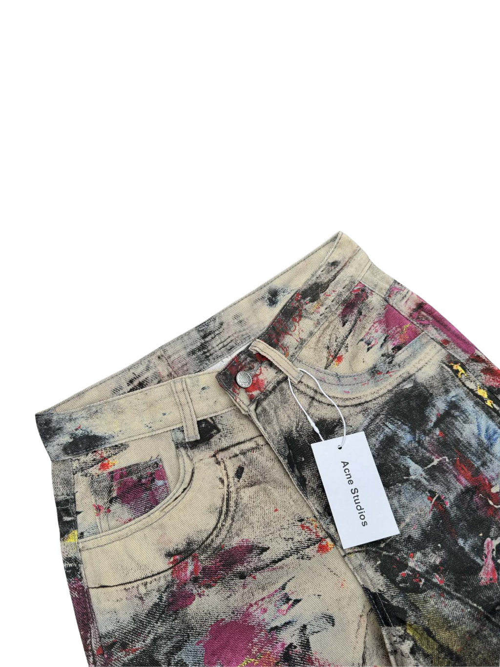 Acne Studios Men's 1981 U Painter Printed Decorator Jeans