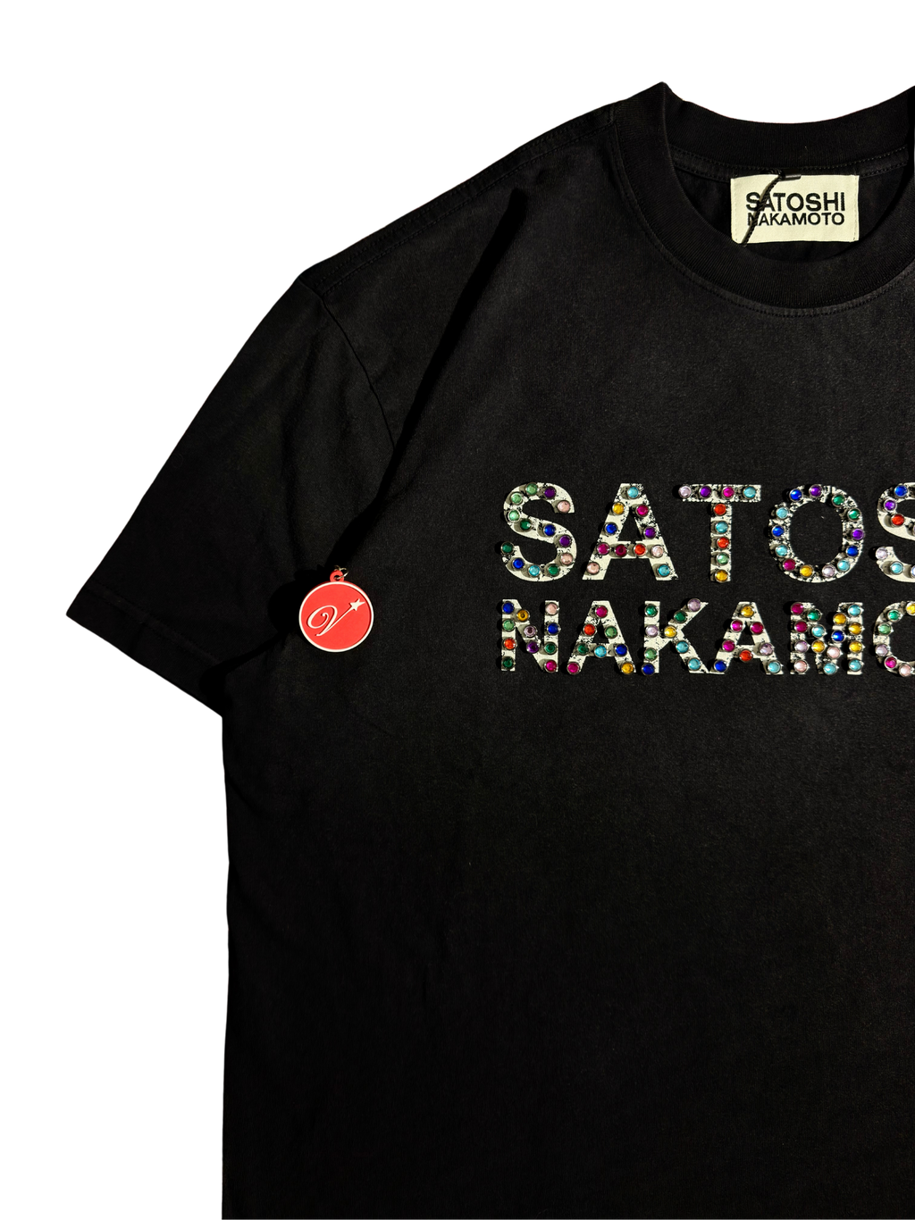 Satoshi Nakamoto Studded Logo Tee