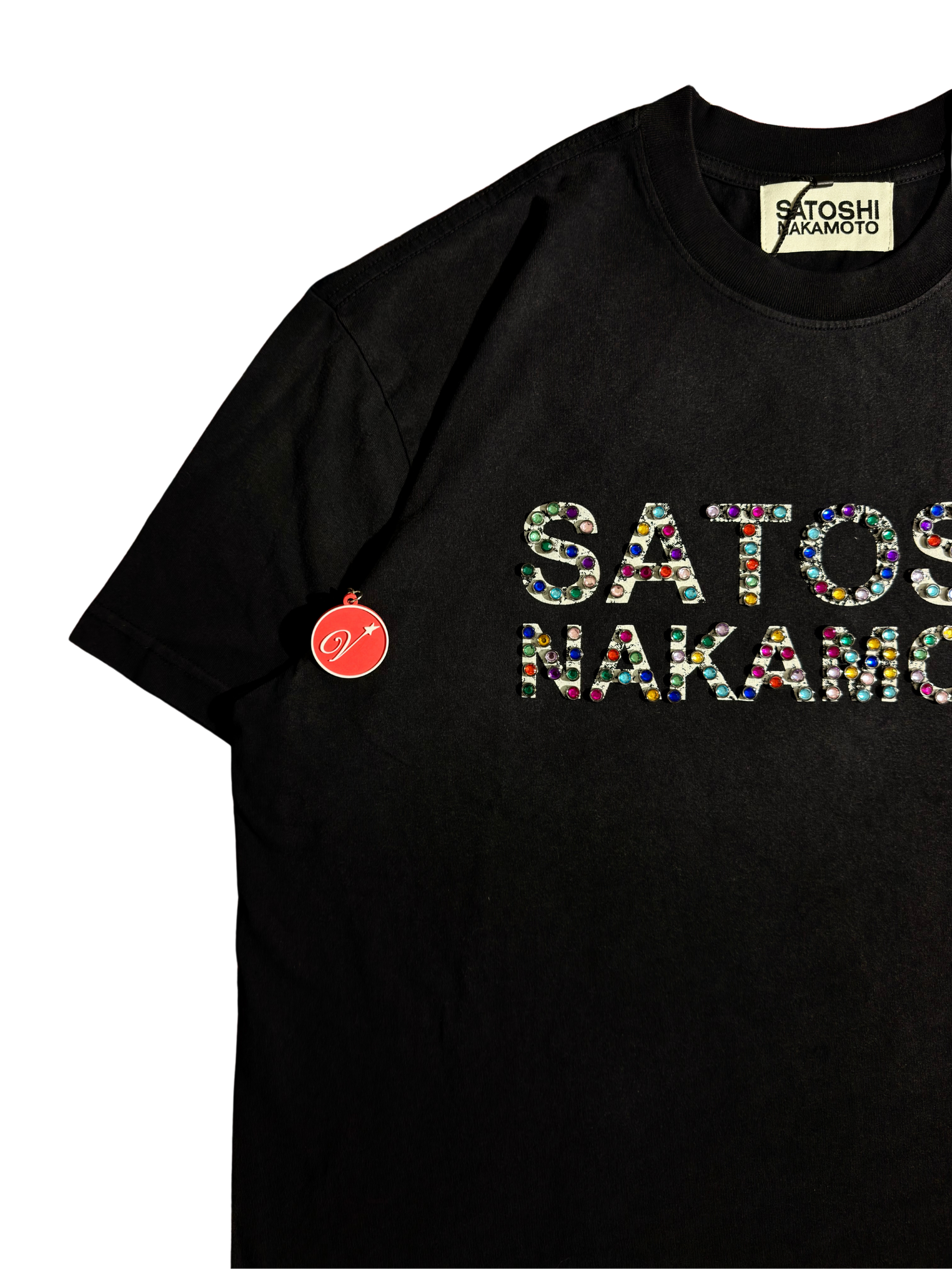 Satoshi Nakamoto Studded Logo Tee