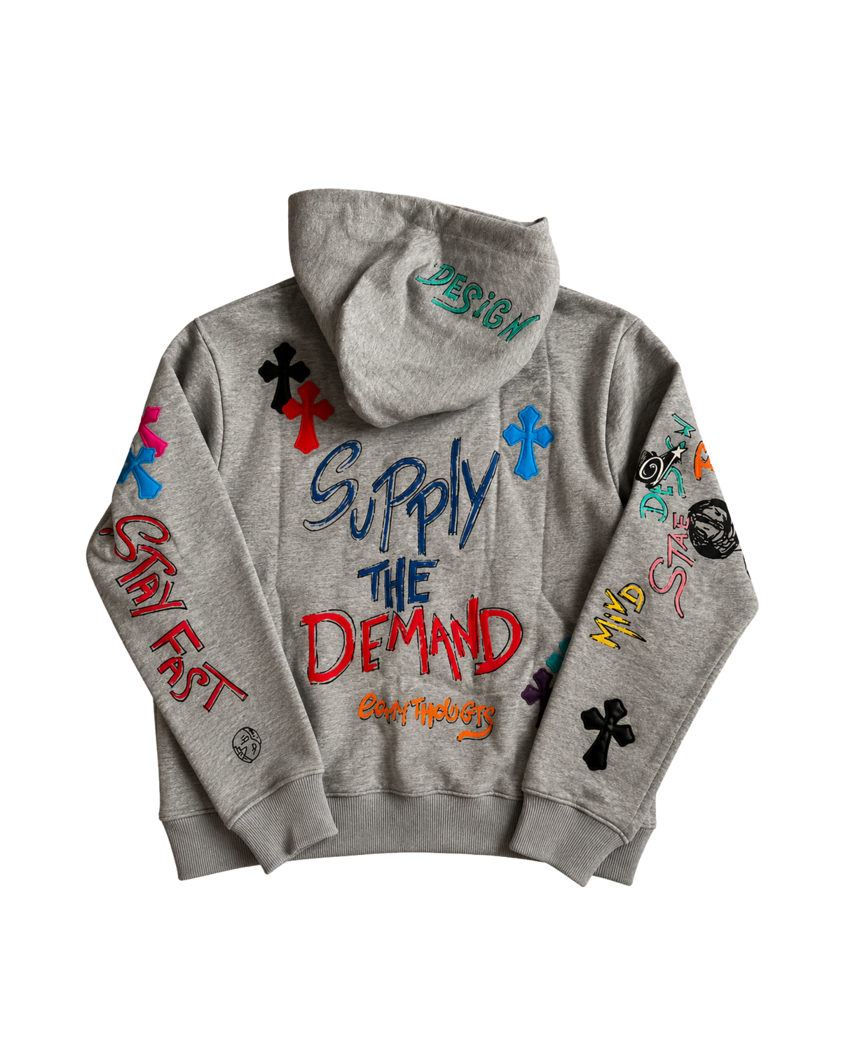 Chrome Hearts x Matty Boy "Supply the demand" Hoodie in Grey