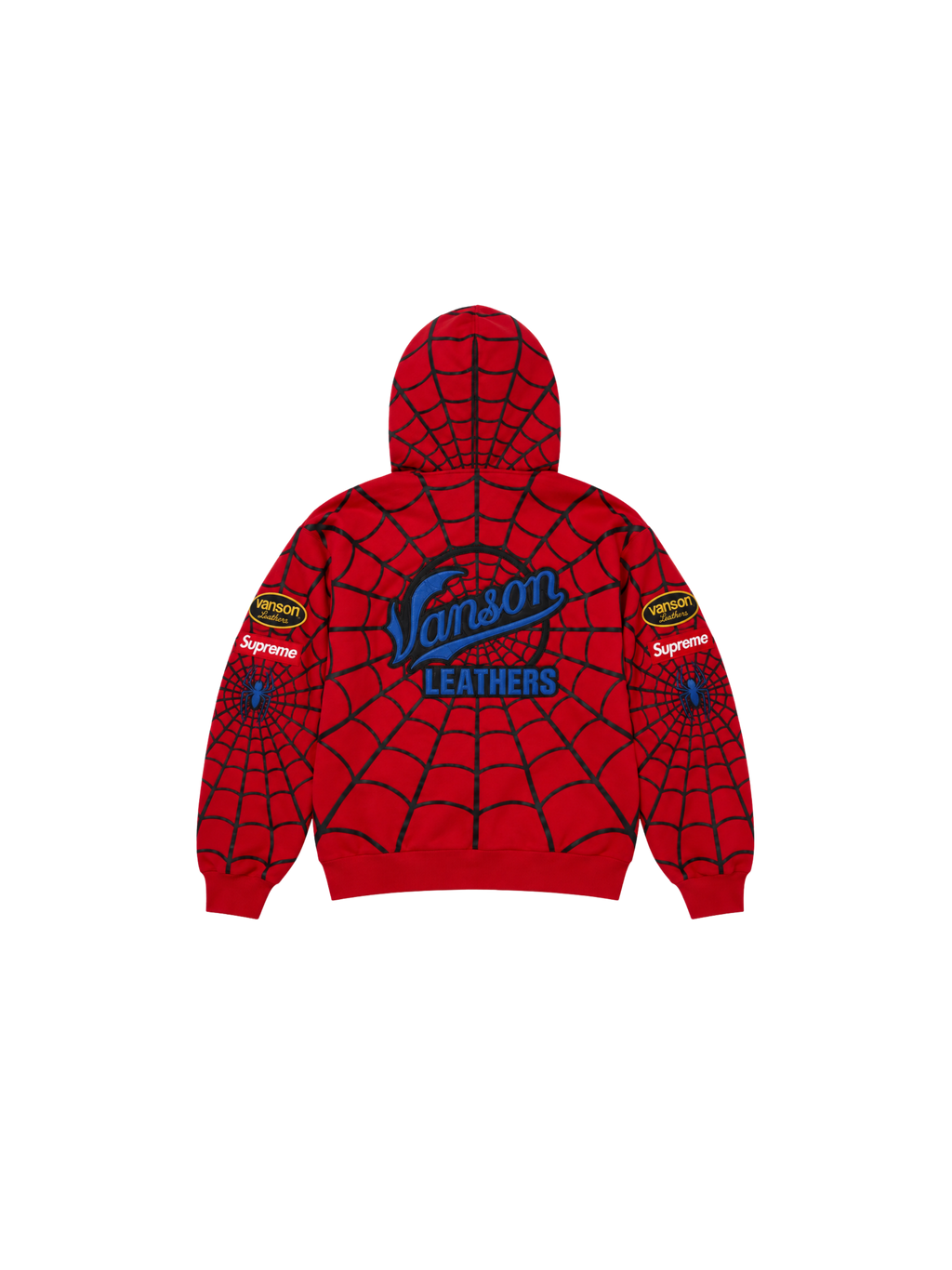 Supreme x Vanson Leathers x Marvel Spider-Man Zip-up Hoodie
