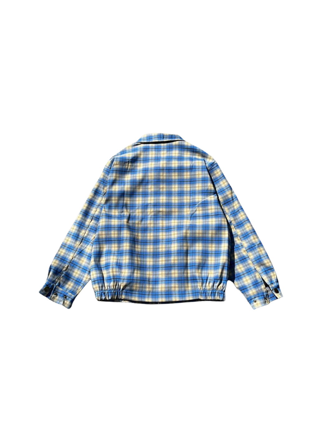 Stussy Blue Plaid Collared Coach Jacket (24SS)