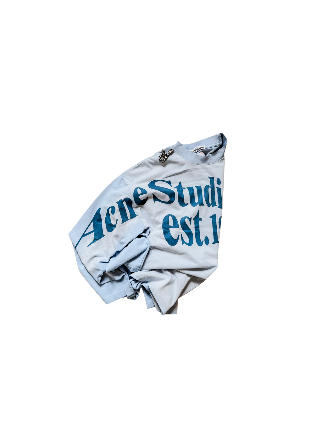 Acne Studios Logo Long Sleeve Dwf Dirty Blue