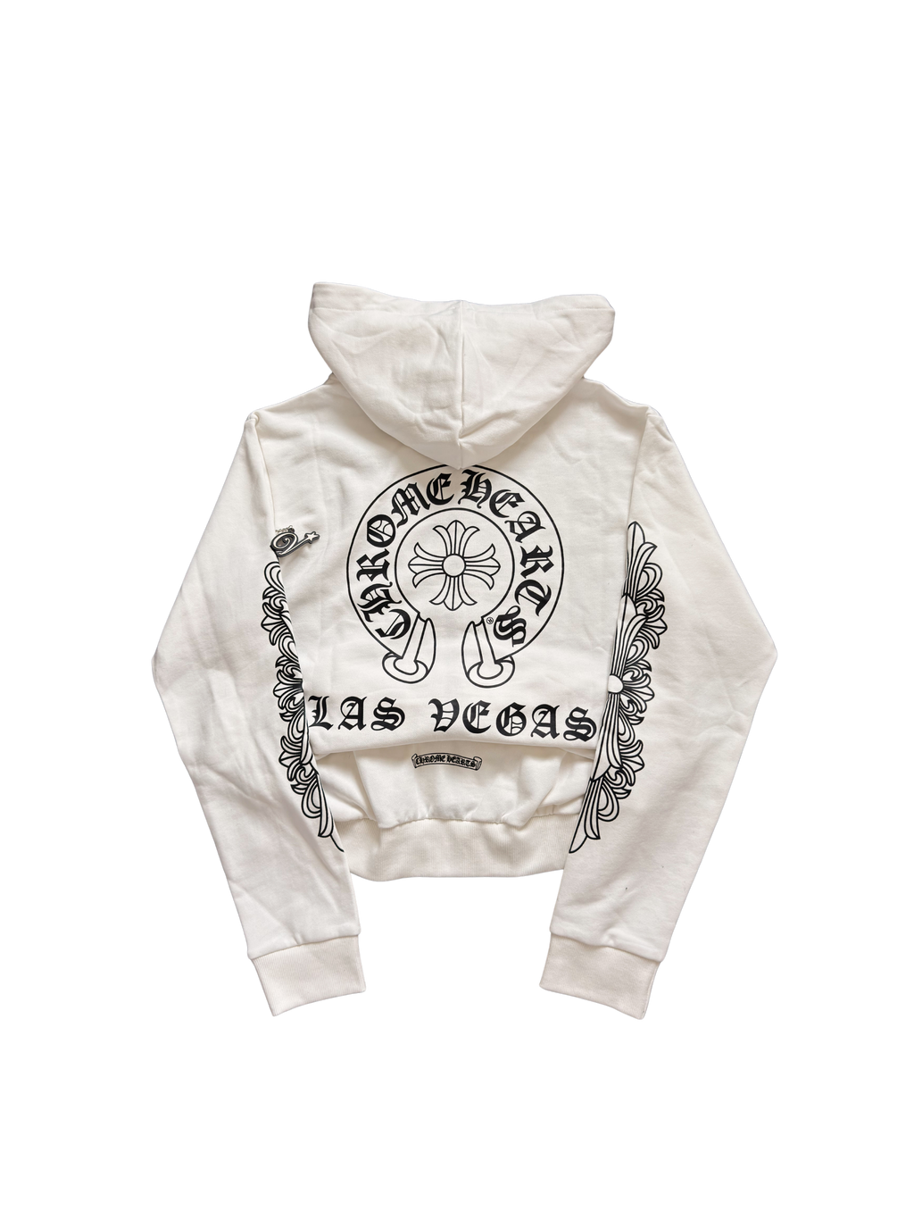 Chrome Hearts Las Vegas Exclusive horseshoe zip hoodie in White