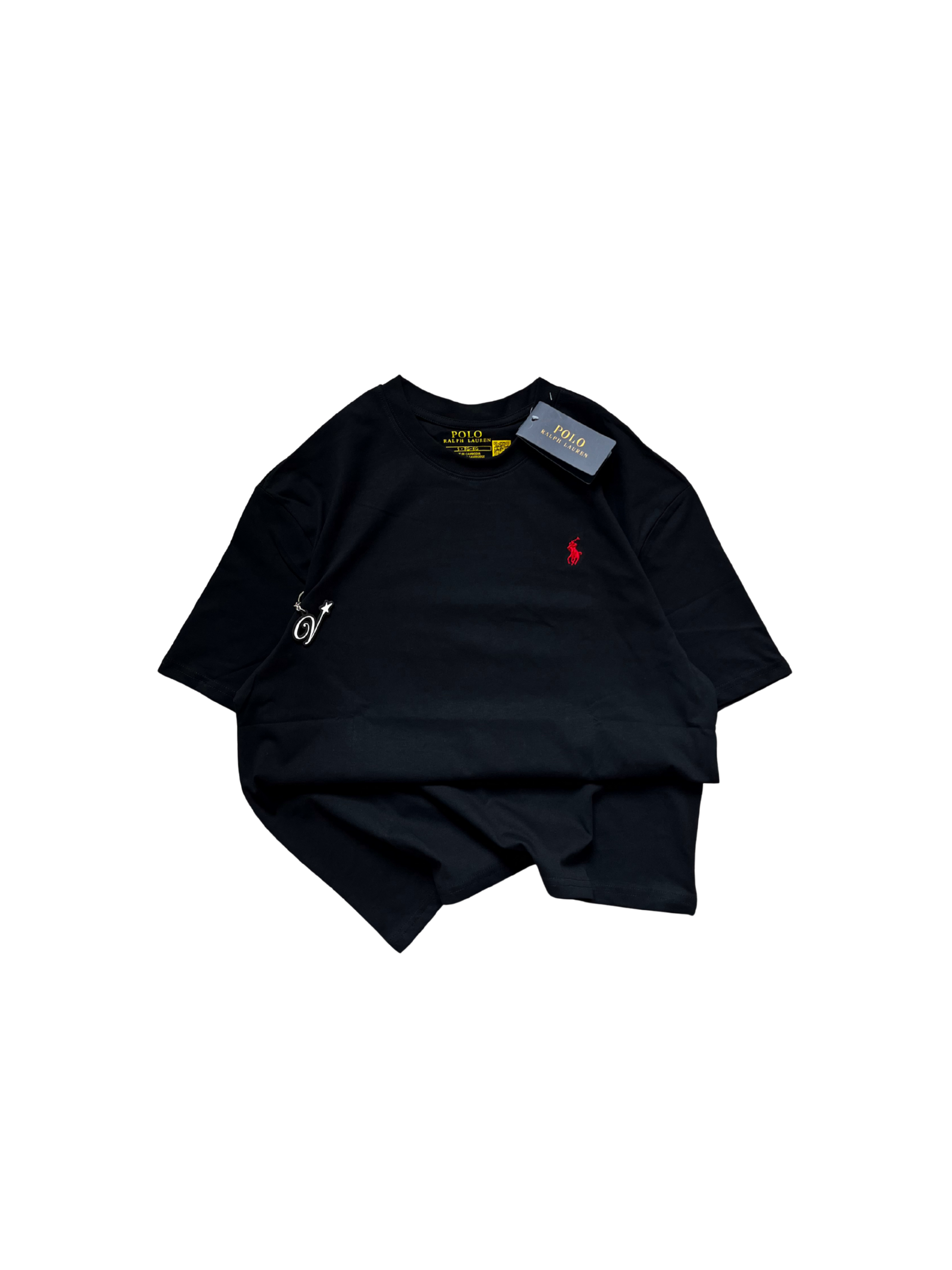 RL Basic tee in Black - LARGE