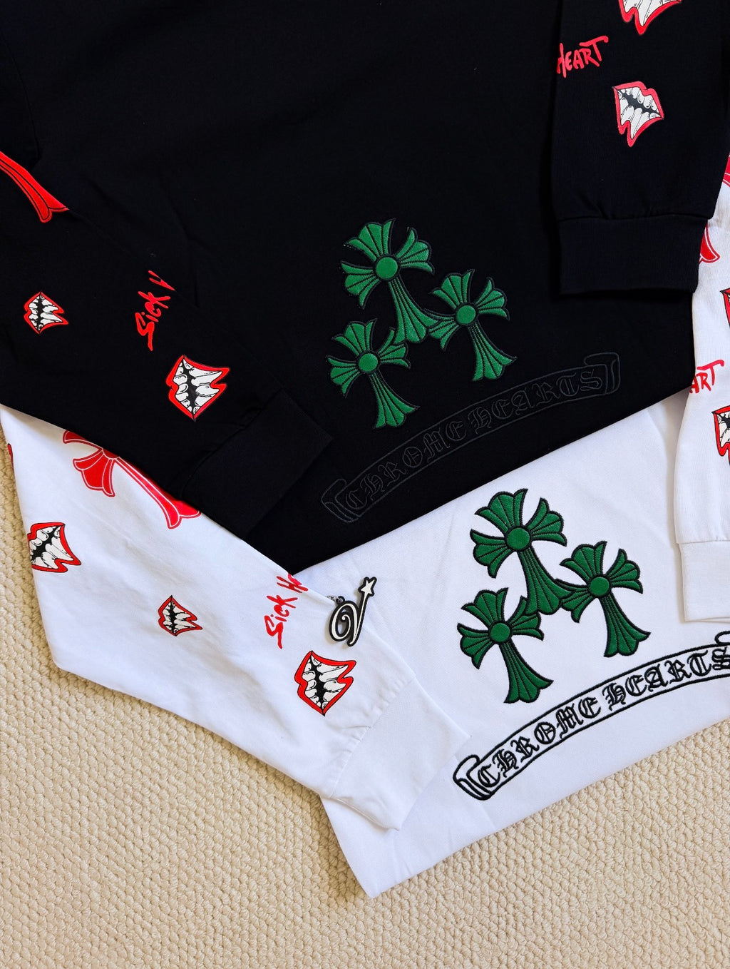 Chrome Hearts x Matty Boy Heart Longsleeves