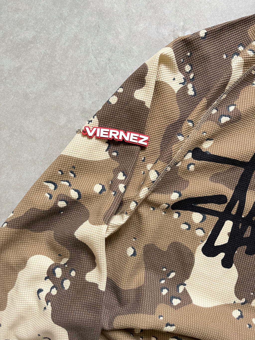Stussy Sand Camo Waffle longsleeves