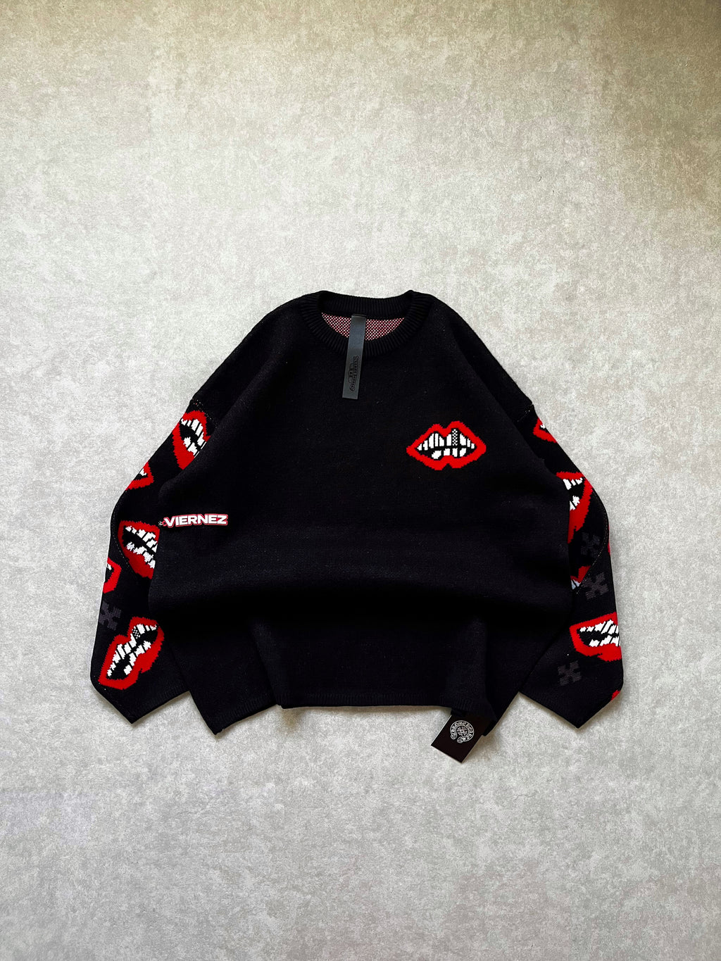 Chrome Hearts Knitted Lips sweater