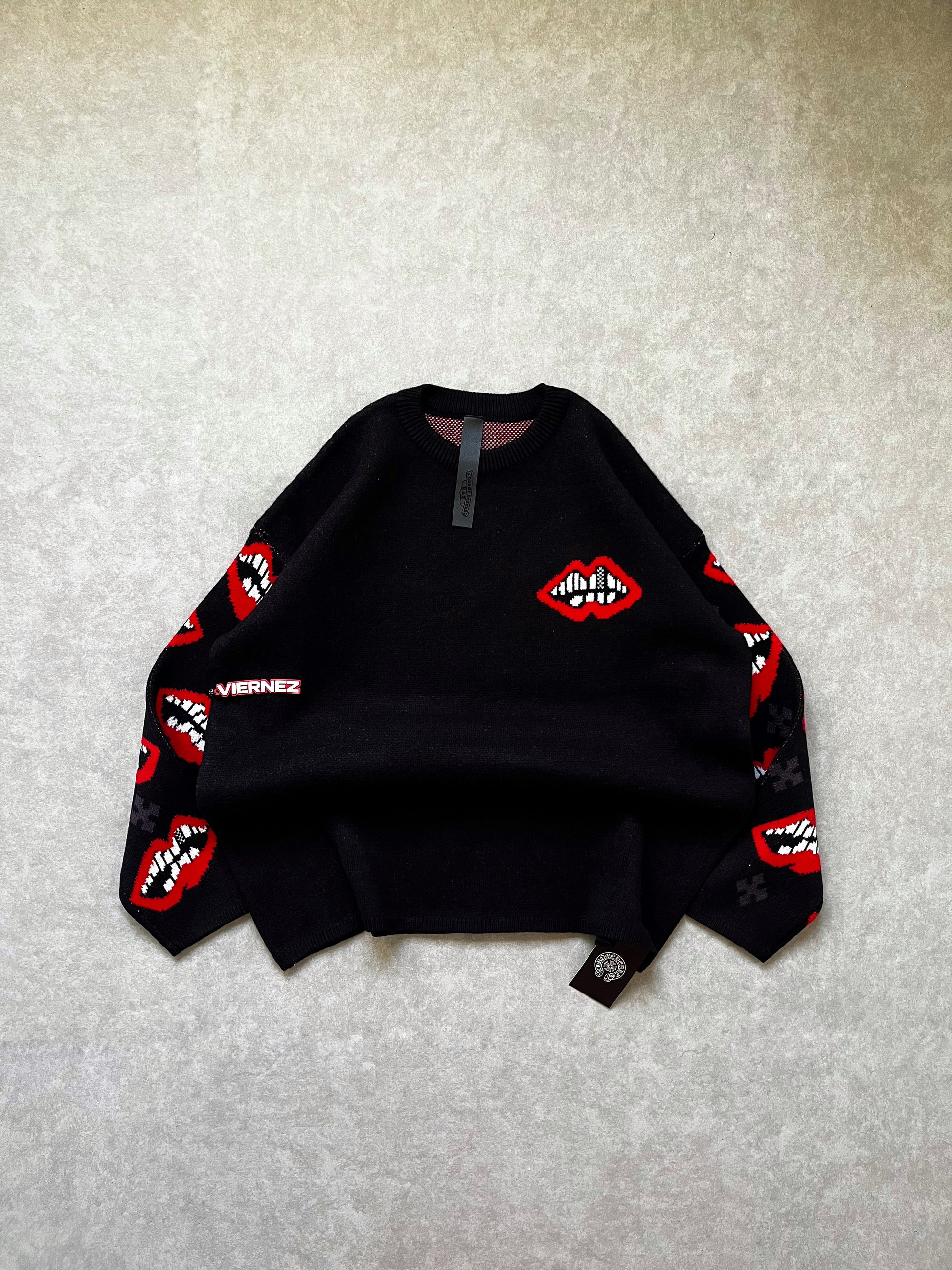 Chrome Hearts Knitted Lips sweater