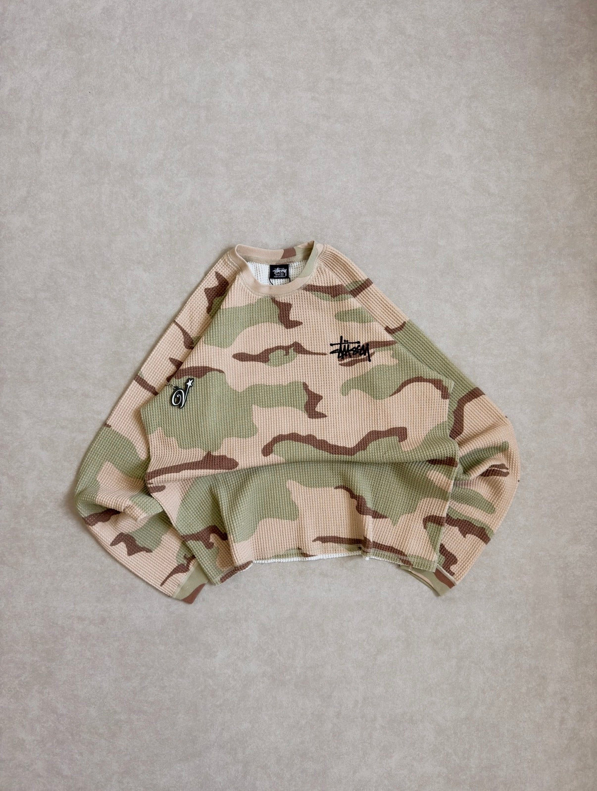 Stussy Army Camo Waffle longsleeves
